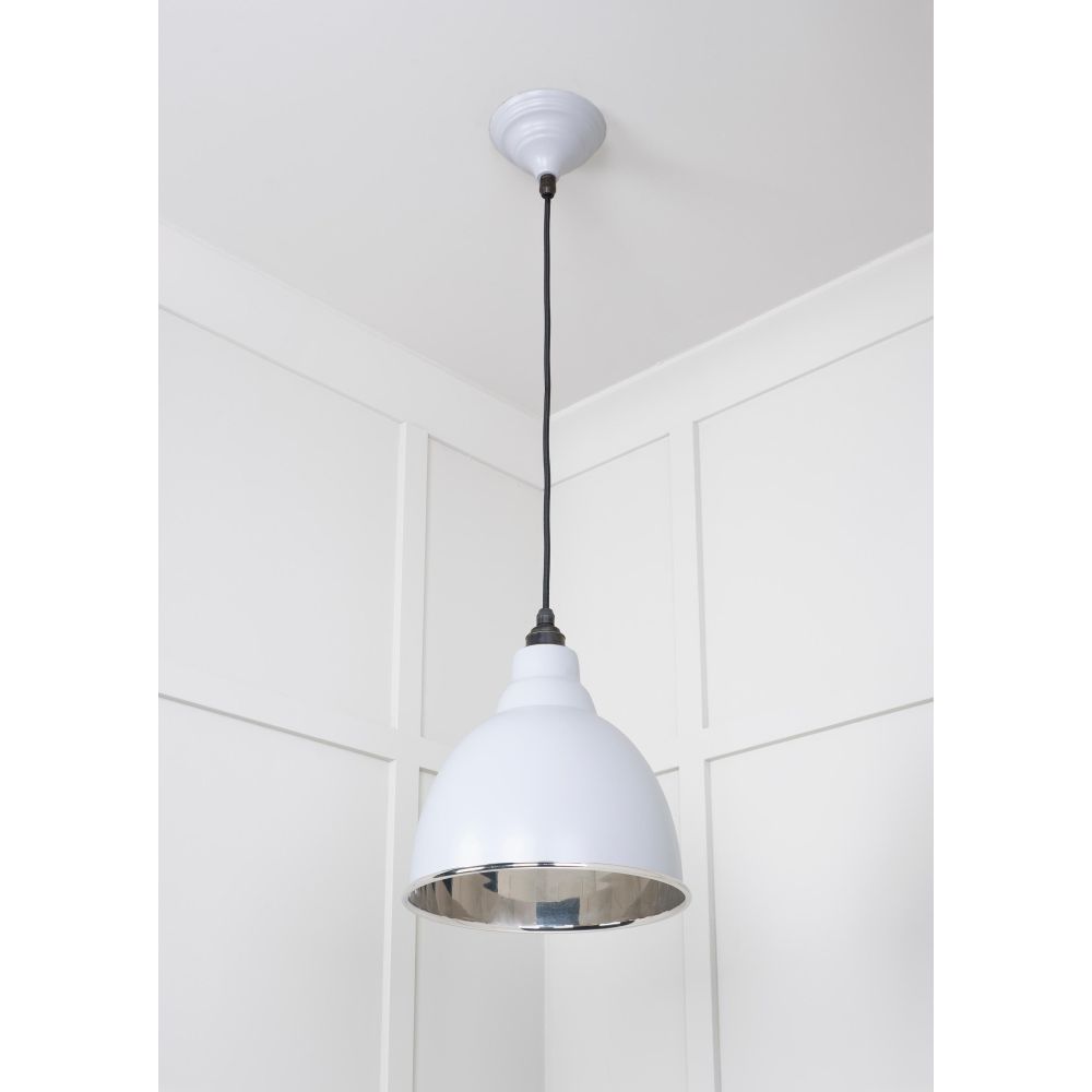 From The Anvil - Smooth Nickel Brindley Pendant in Birch | Sku. 49504BI | Trade Door Handles.