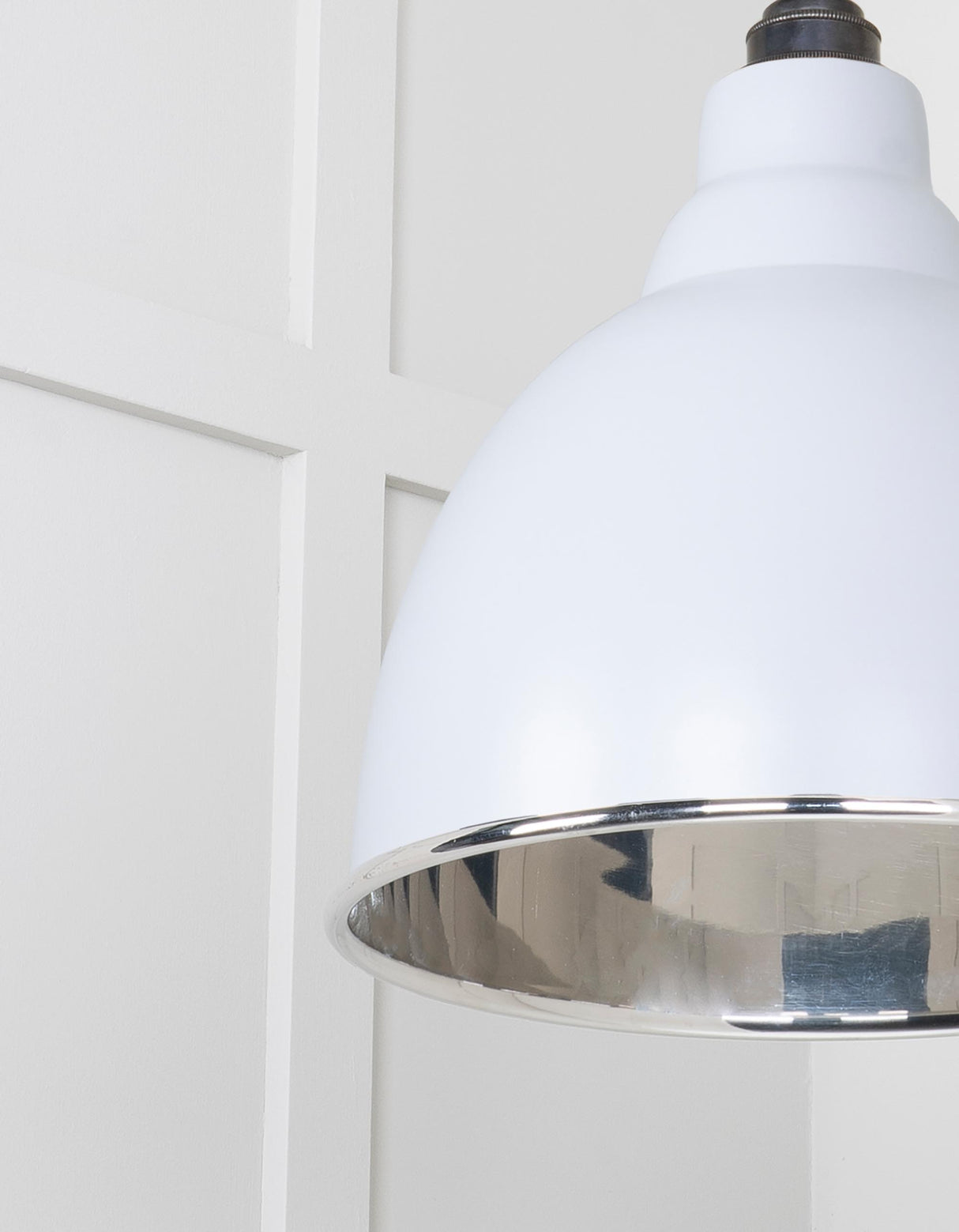From The Anvil - Smooth Nickel Brindley Pendant in Birch | Sku. 49504BI | Trade Door Handles.