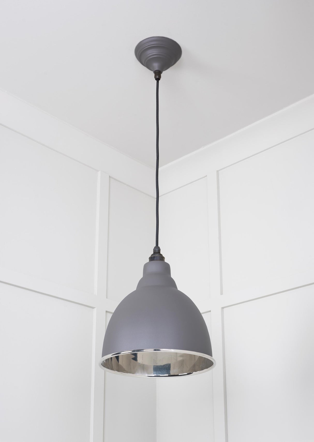From The Anvil - Smooth Nickel Brindley Pendant in Bluff | Sku. 49504BL | Trade Door Handles.