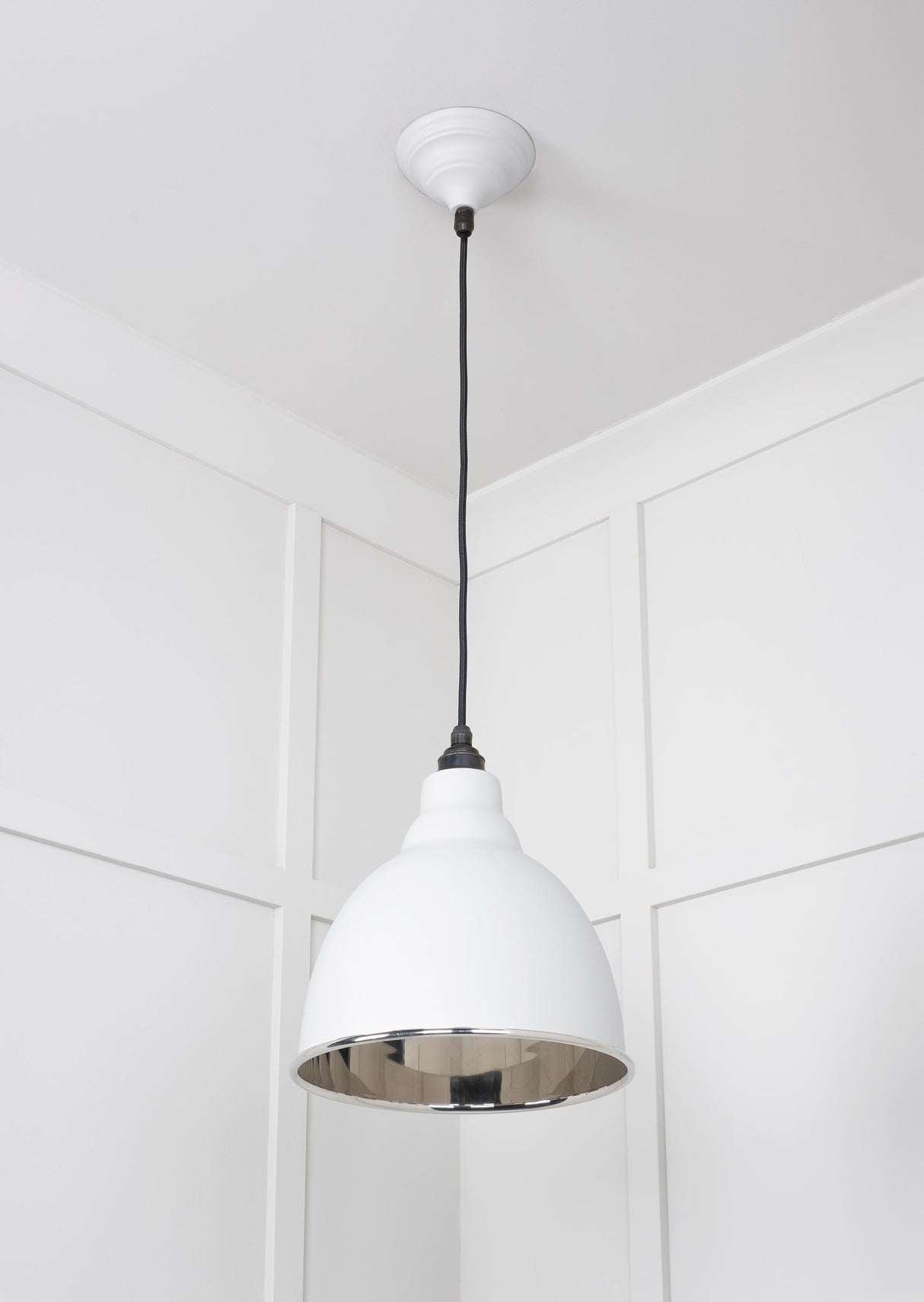 From The Anvil - Smooth Nickel Brindley Pendant in Flock | Sku. 49504F | Trade Door Handles.