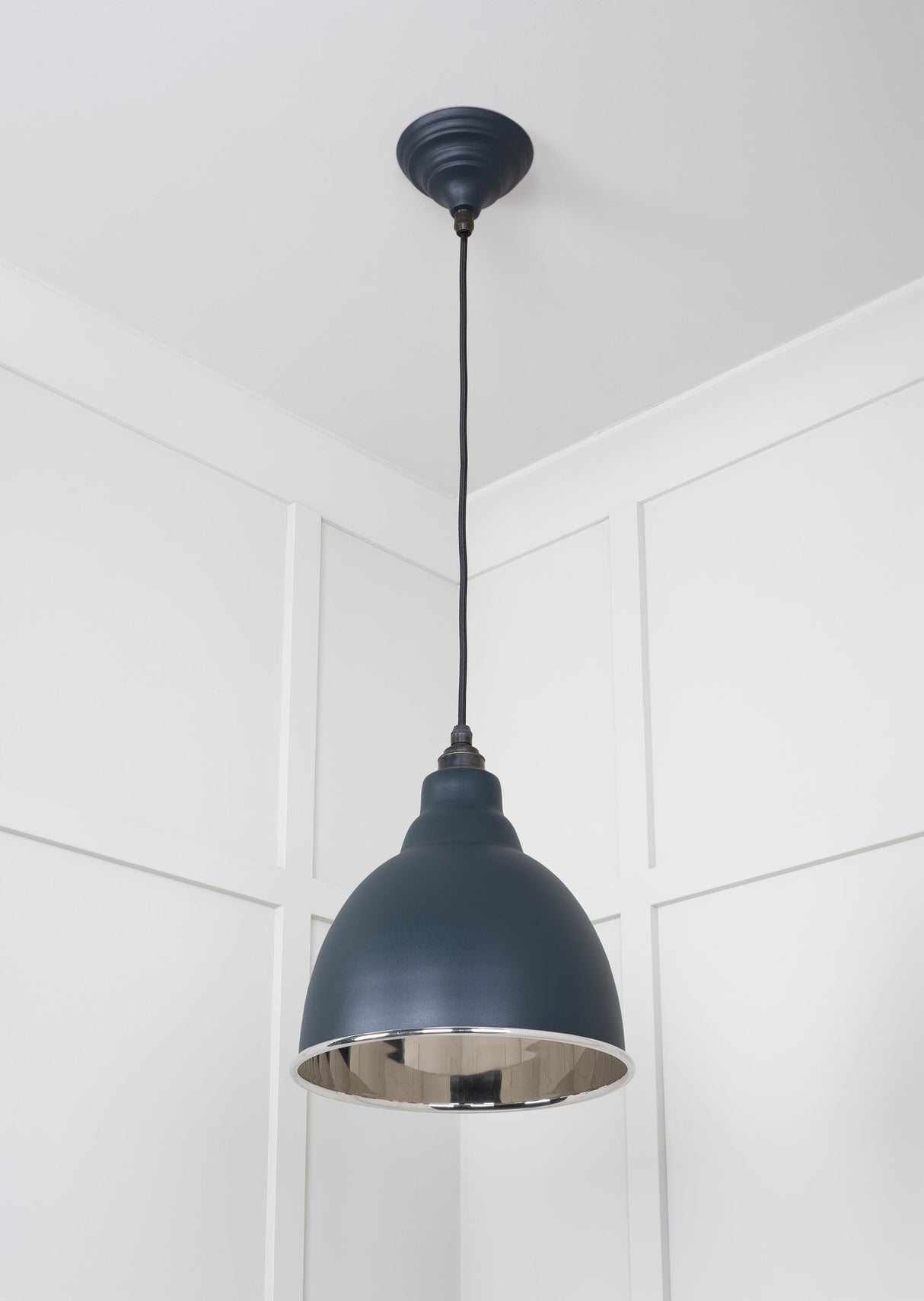 From The Anvil - Smooth Nickel Brindley Pendant in Soot | Sku. 49504SO | Trade Door Handles.