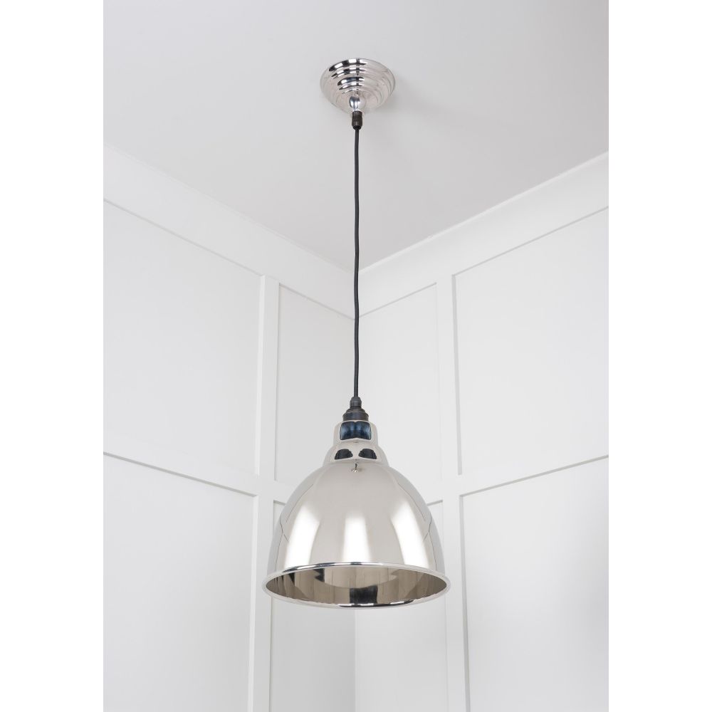 From The Anvil - Smooth Nickel Brindley Pendant | Sku. 49504 | Trade Door Handles.