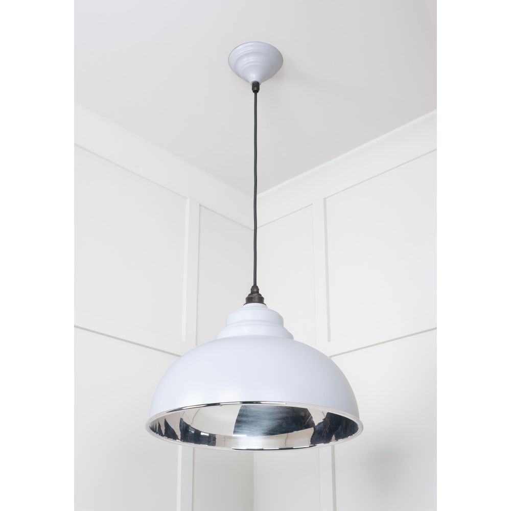 From The Anvil - Smooth Nickel Harborne Pendant in Birch | Sku. 49505BI | Trade Door Handles.