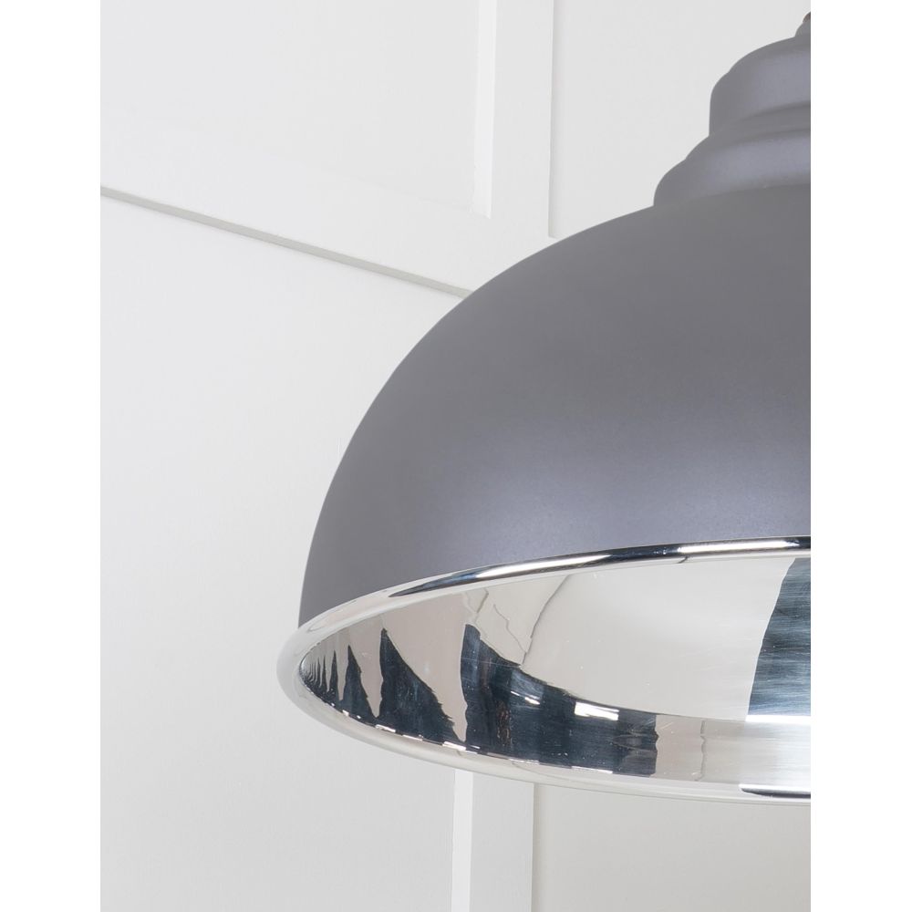 From The Anvil - Smooth Nickel Harborne Pendant in Bluff | Sku. 49505BL | Trade Door Handles.