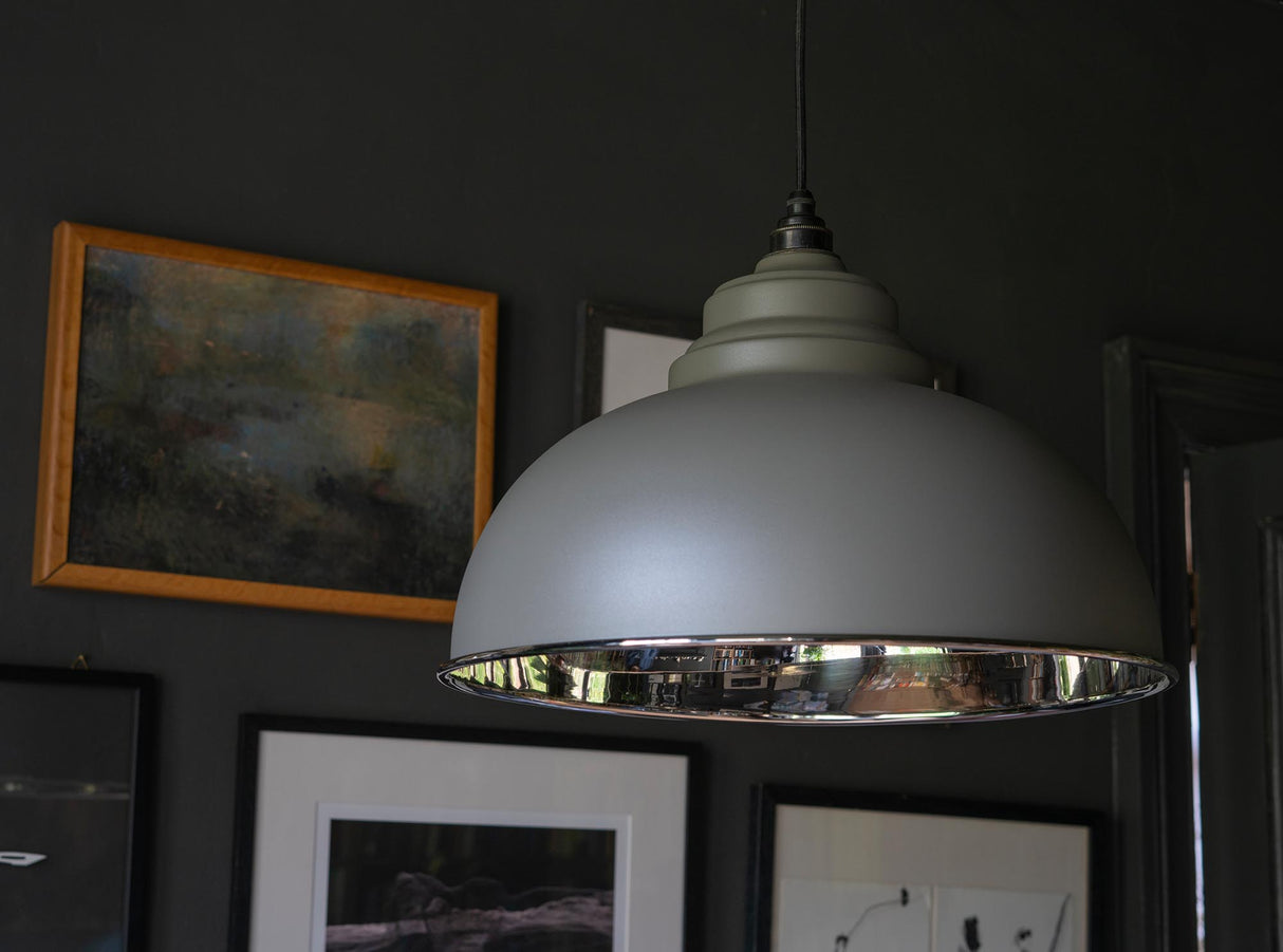 From The Anvil - Smooth Nickel Harborne Pendant in Bluff | Sku. 49505BL | Trade Door Handles.