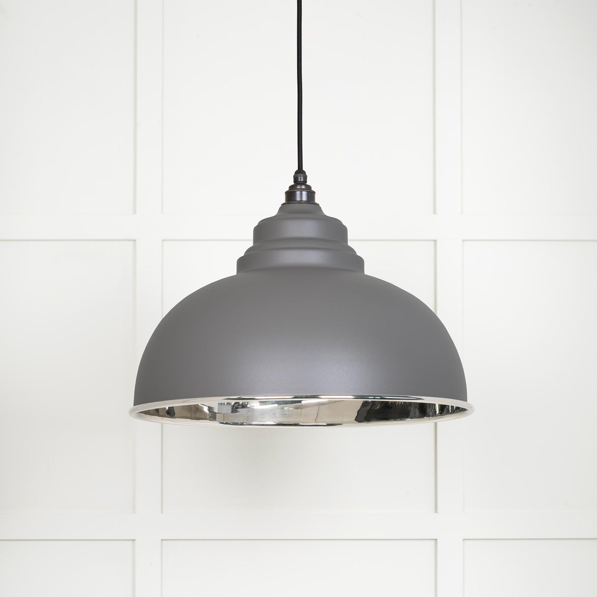 From The Anvil - Smooth Nickel Harborne Pendant in Bluff | Sku. 49505BL | Trade Door Handles.