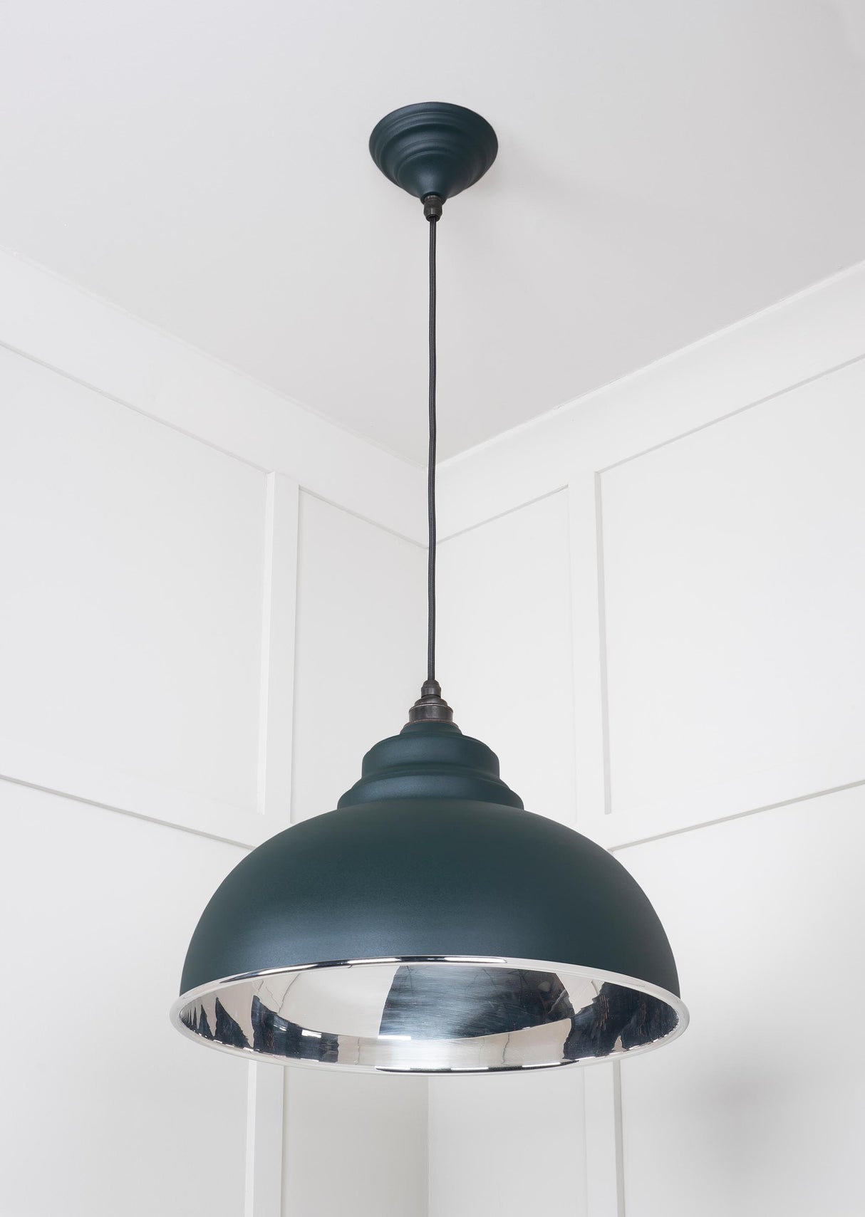 From The Anvil - Smooth Nickel Harborne Pendant in Dingle | Sku. 49505DI | Trade Door Handles.