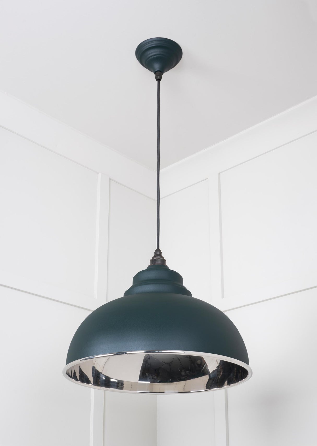 From The Anvil - Smooth Nickel Harborne Pendant in Dingle | Sku. 49505DI | Trade Door Handles.