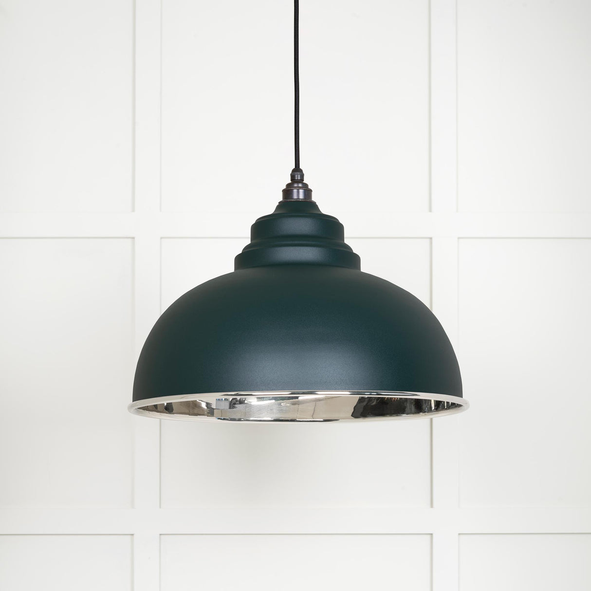 From The Anvil - Smooth Nickel Harborne Pendant in Dingle | Sku. 49505DI | Trade Door Handles.