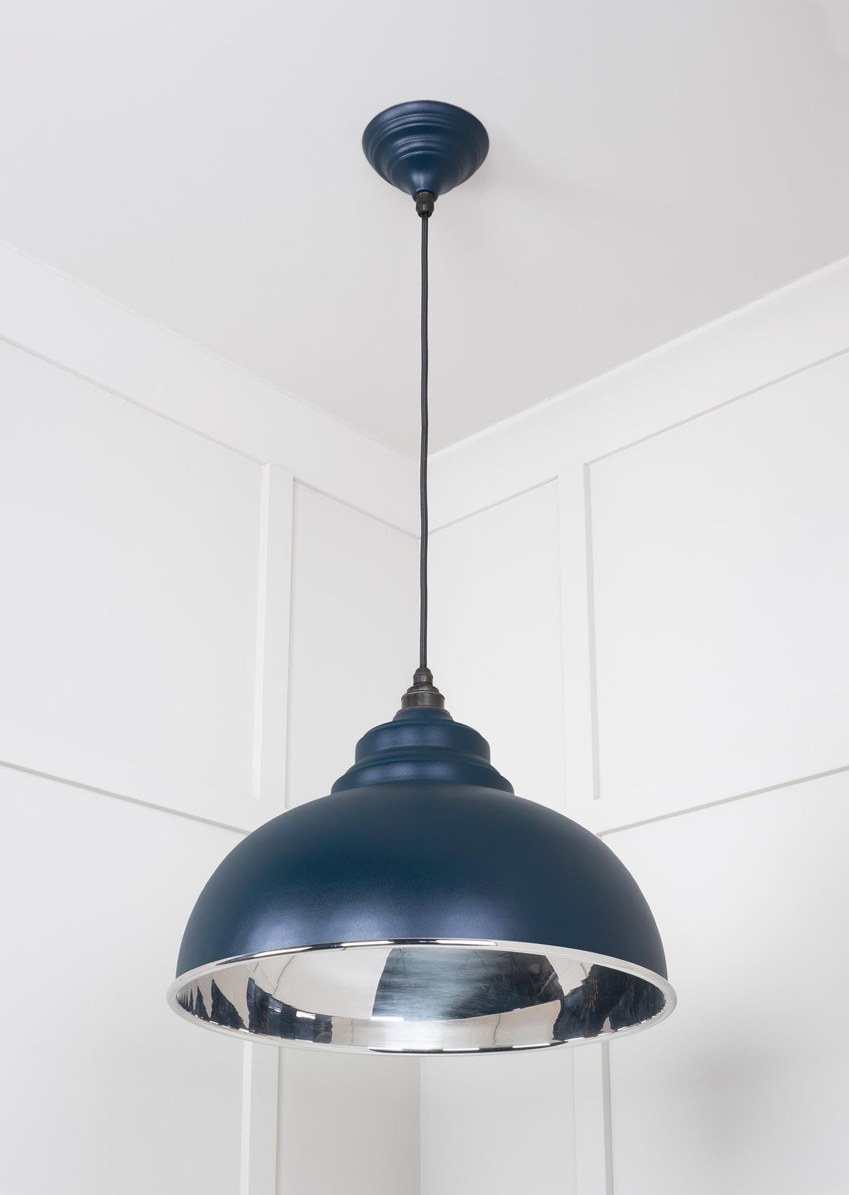 From The Anvil - Smooth Nickel Harborne Pendant in Dusk | Sku. 49505DU | Trade Door Handles.