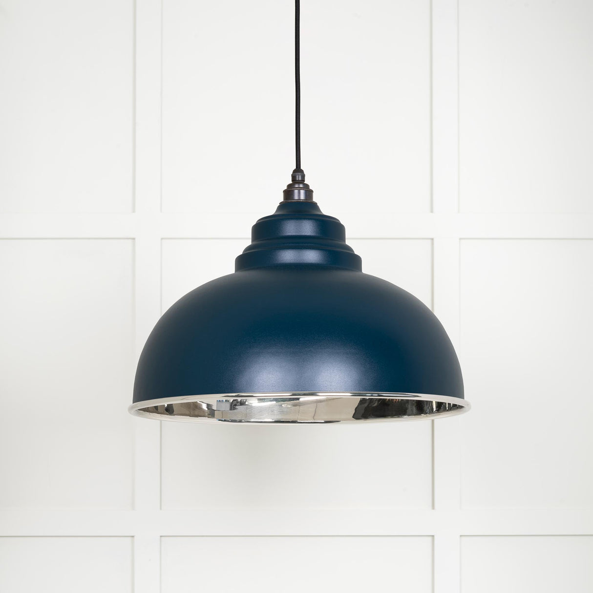 From The Anvil - Smooth Nickel Harborne Pendant in Dusk | Sku. 49505DU | Trade Door Handles.