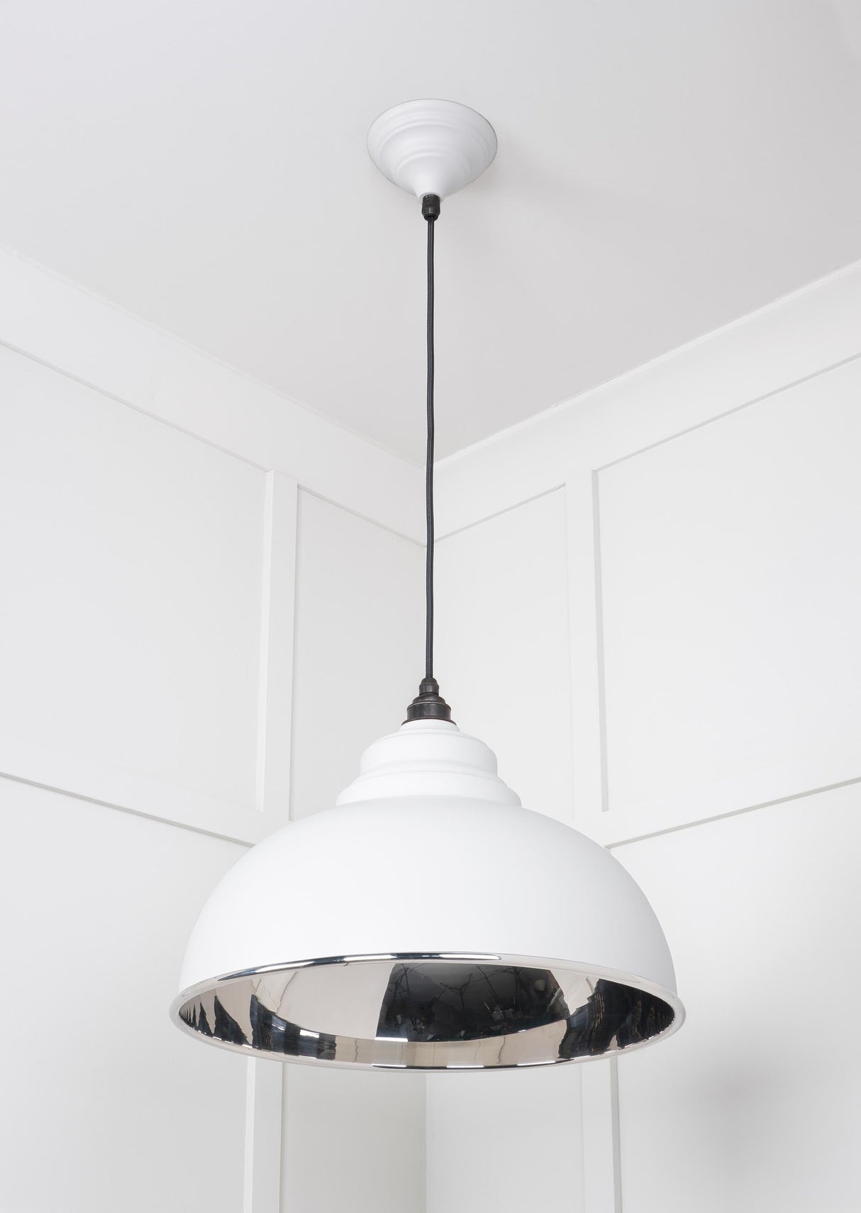 From The Anvil - Smooth Nickel Harborne Pendant in Flock | Sku. 49505F | Trade Door Handles.