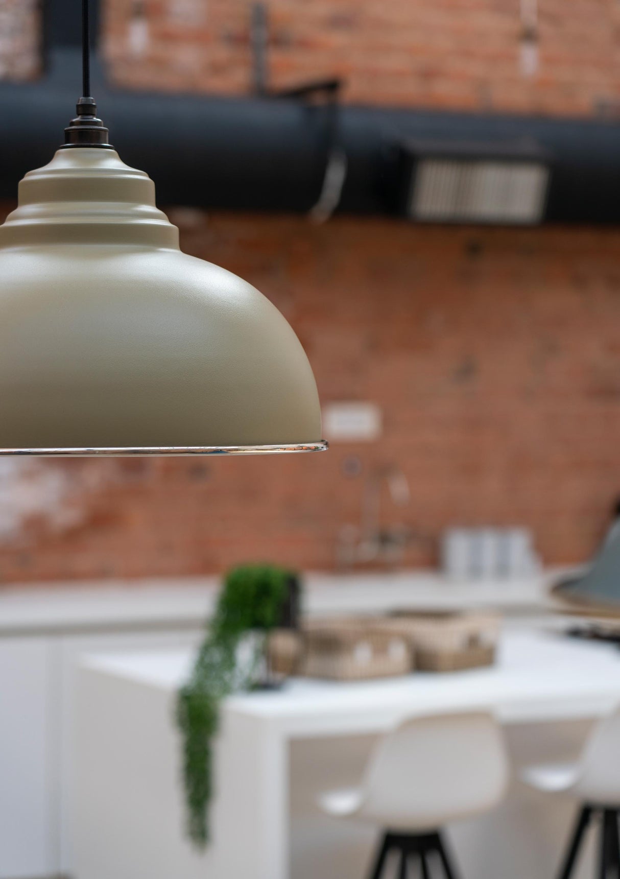 From The Anvil - Smooth Nickel Harborne Pendant in Tump | Sku. 49505TU | Trade Door Handles.