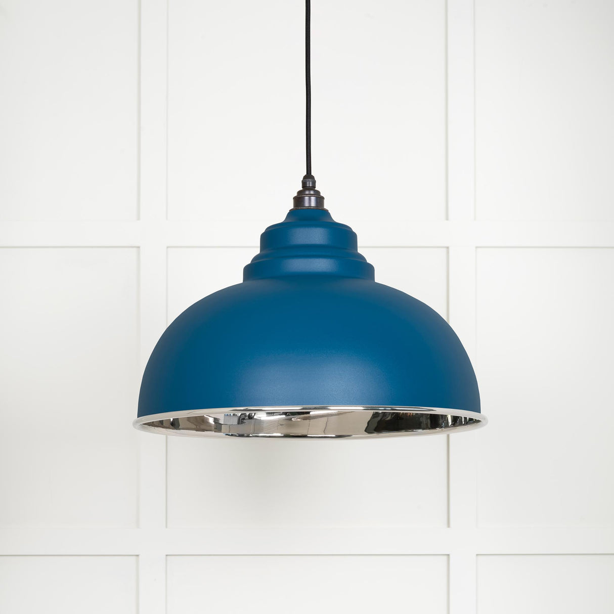 From The Anvil - Smooth Nickel Harborne Pendant in Upstream | Sku. 49505U | Trade Door Handles.