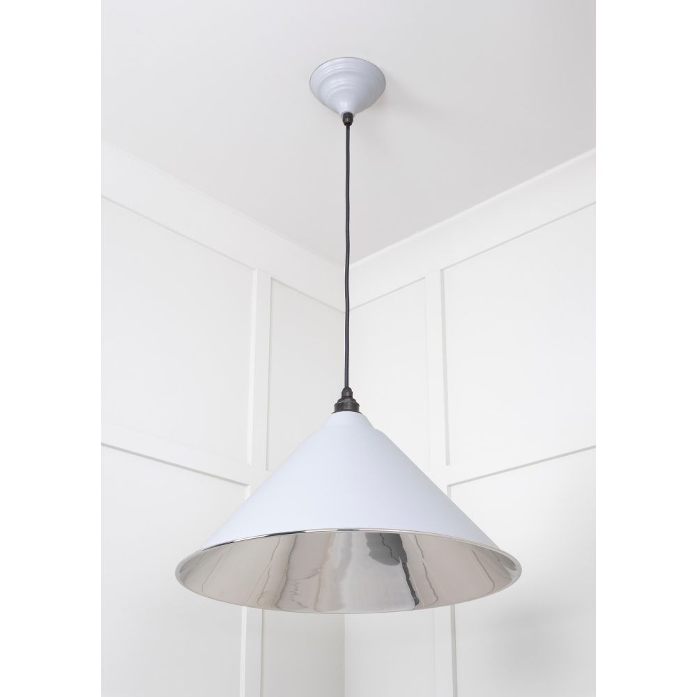 From The Anvil - Smooth Nickel Hockley Pendant in Birch | Sku. 49506BI | Trade Door Handles.