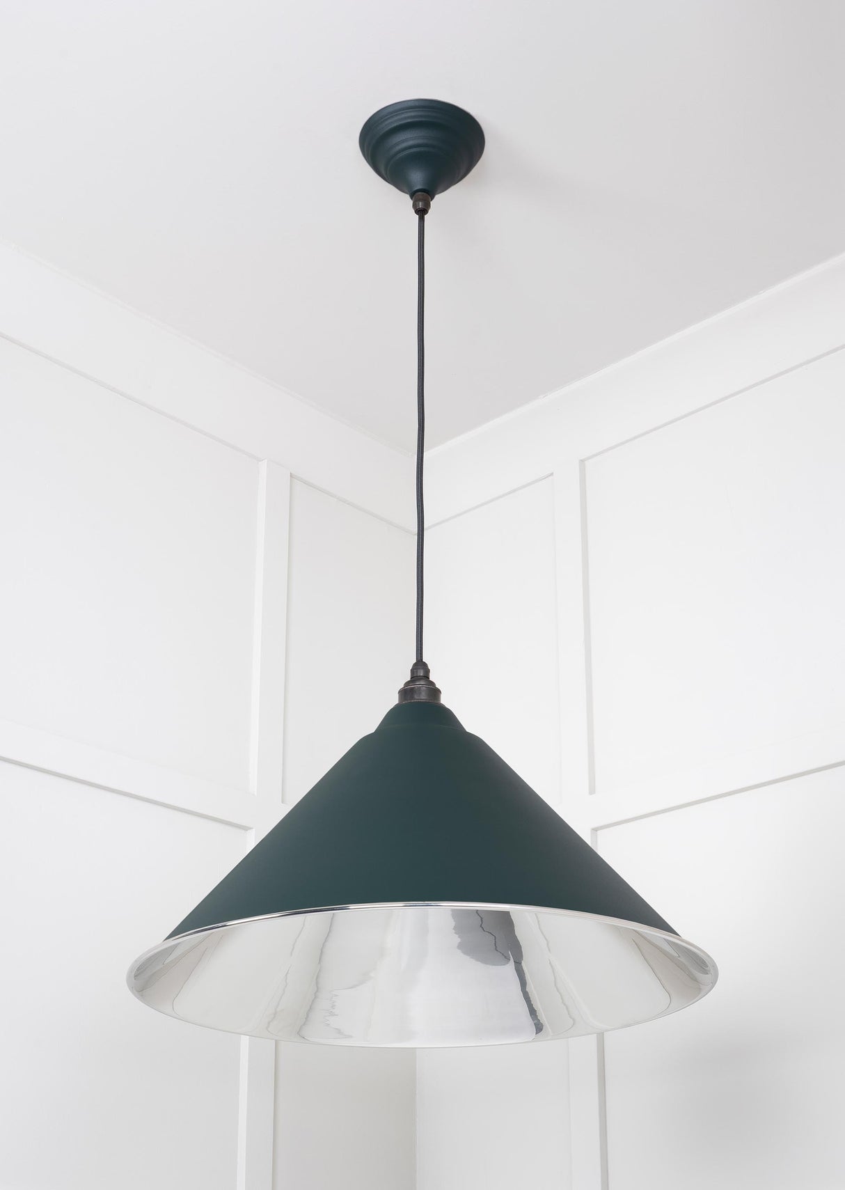 From The Anvil - Smooth Nickel Hockley Pendant in Dingle | Sku. 49506DI | Trade Door Handles.