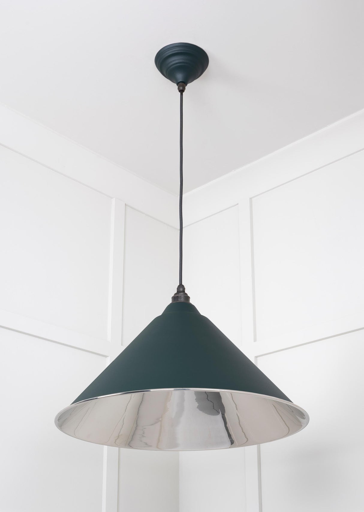 From The Anvil - Smooth Nickel Hockley Pendant in Dingle | Sku. 49506DI | Trade Door Handles.