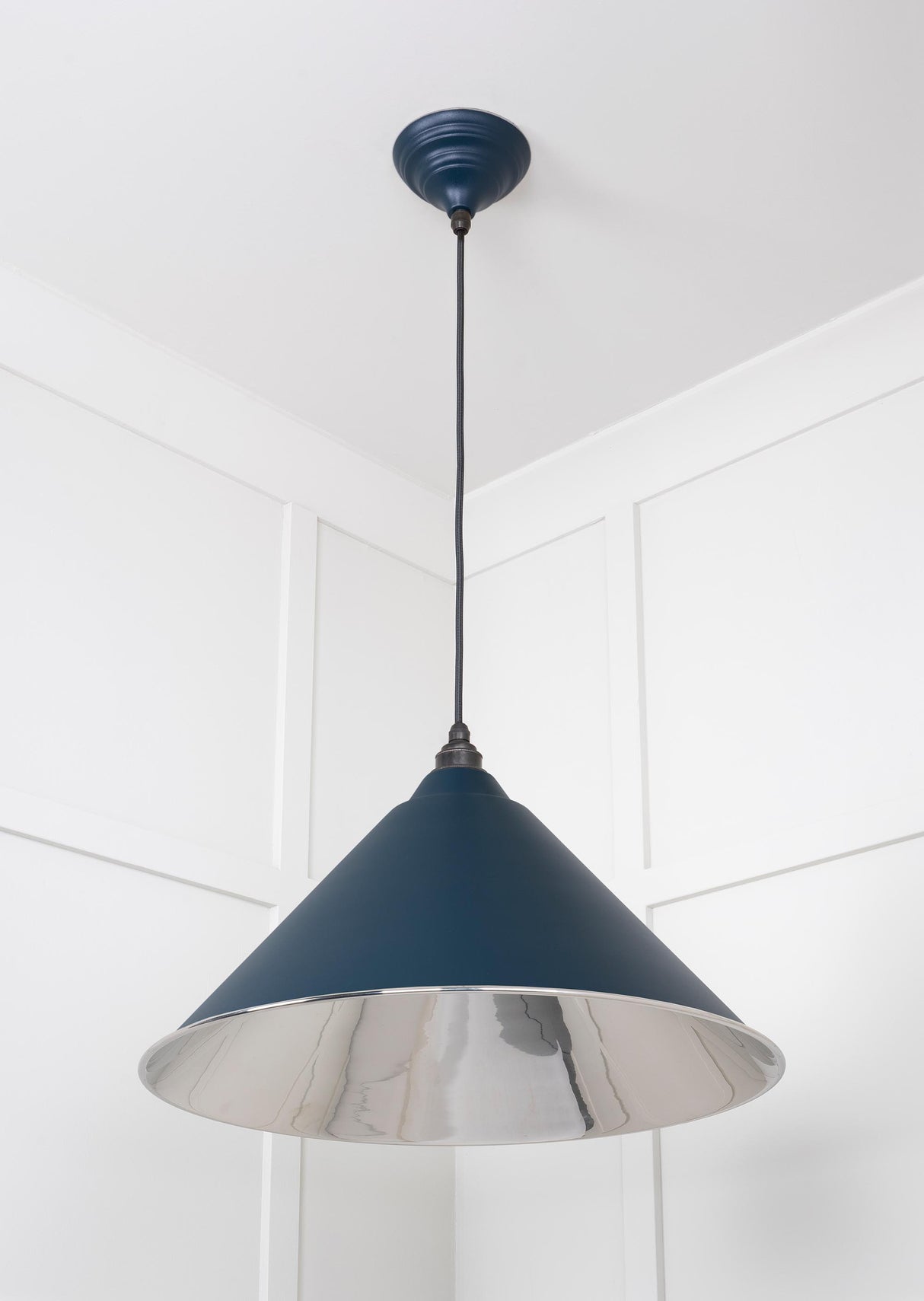 From The Anvil - Smooth Nickel Hockley Pendant in Dusk | Sku. 49506DU | Trade Door Handles.