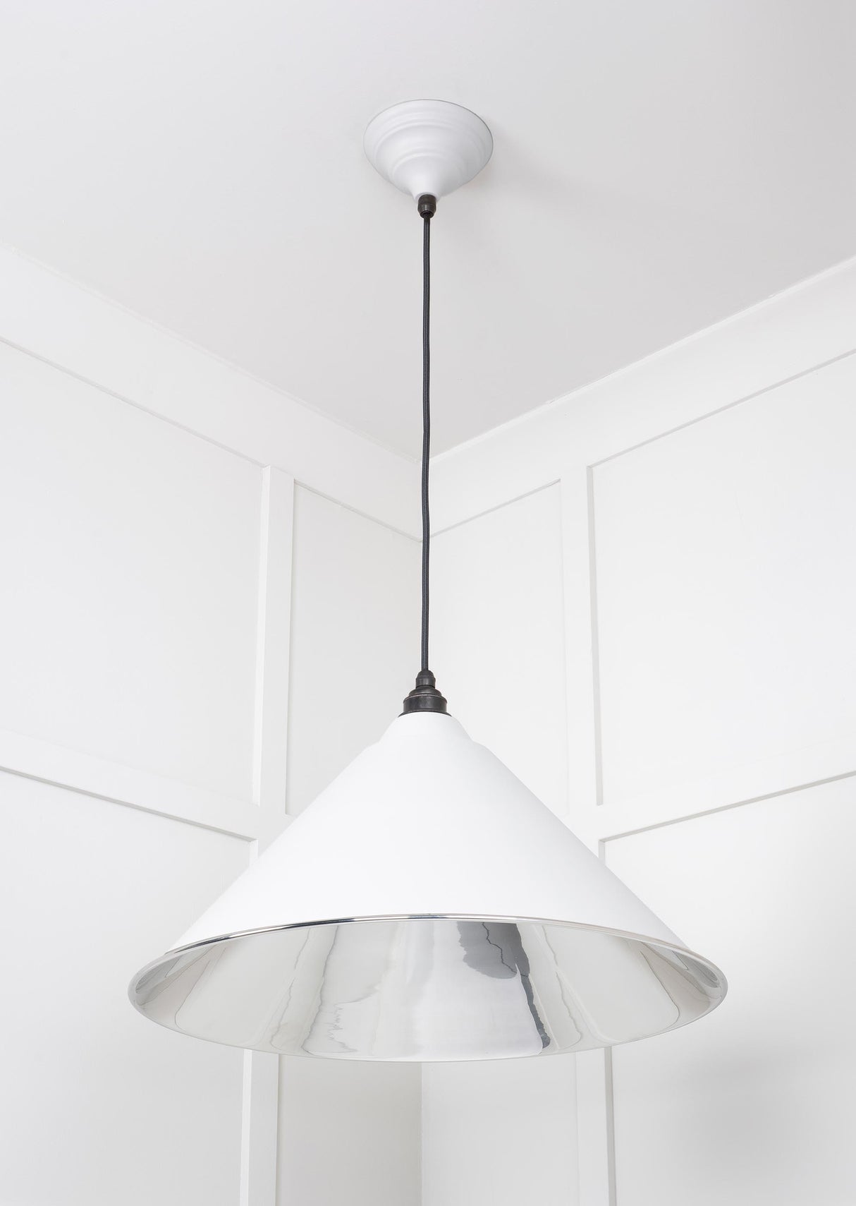 From The Anvil - Smooth Nickel Hockley Pendant in Flock | Sku. 49506F | Trade Door Handles.