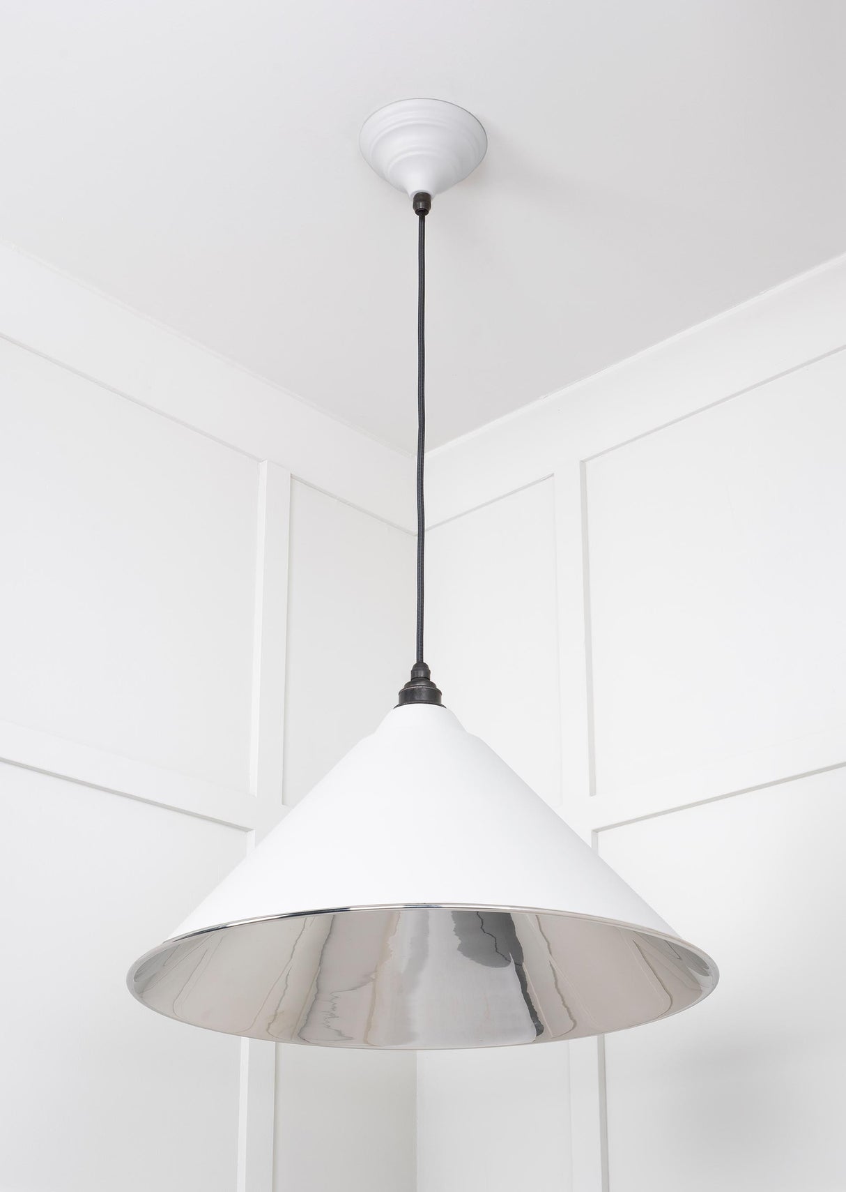 From The Anvil - Smooth Nickel Hockley Pendant in Flock | Sku. 49506F | Trade Door Handles.
