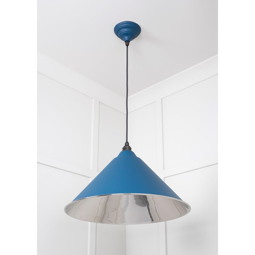 From The Anvil - Smooth Nickel Hockley Pendant in Upstream | Sku. 49506U | Trade Door Handles.