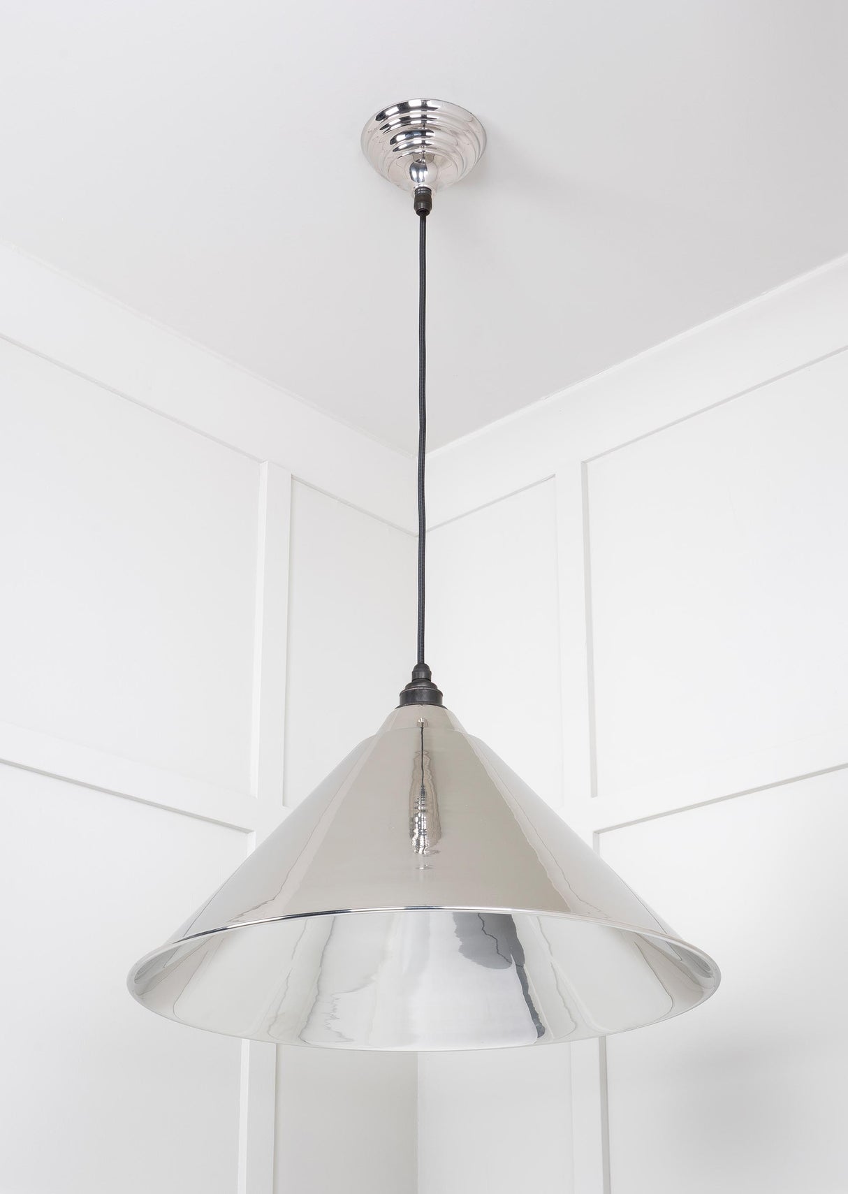 From The Anvil - Smooth Nickel Hockley Pendant | Sku. 49506 | Trade Door Handles.