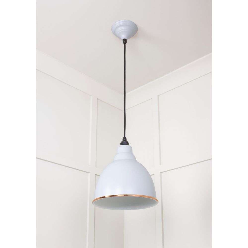 From The Anvil - White Gloss Brindley Pendant in Birch | Sku. 49507BI | Trade Door Handles.