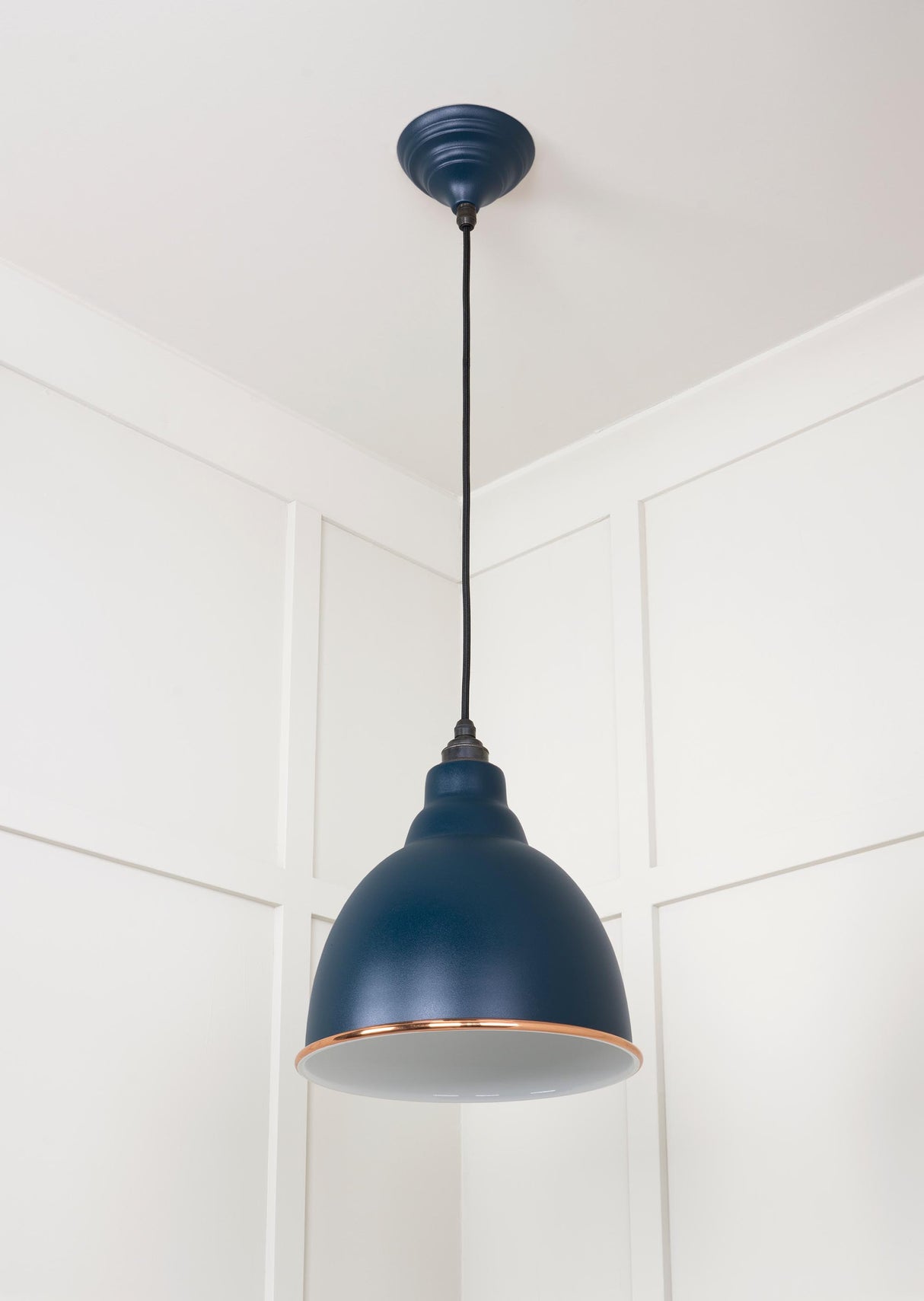 From The Anvil - White Gloss Brindley Pendant in Dusk | Sku. 49507DU | Trade Door Handles.