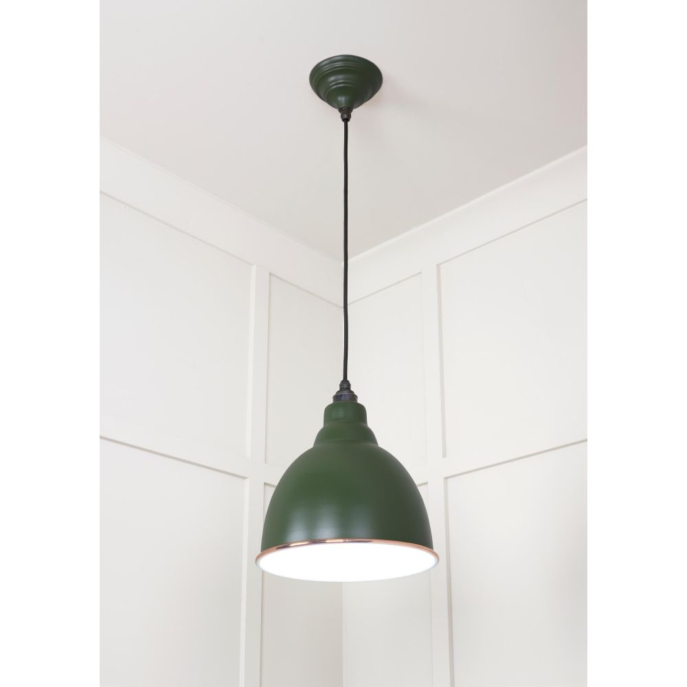From The Anvil - White Gloss Brindley Pendant in Heath | Sku. 49507H | Trade Door Handles.