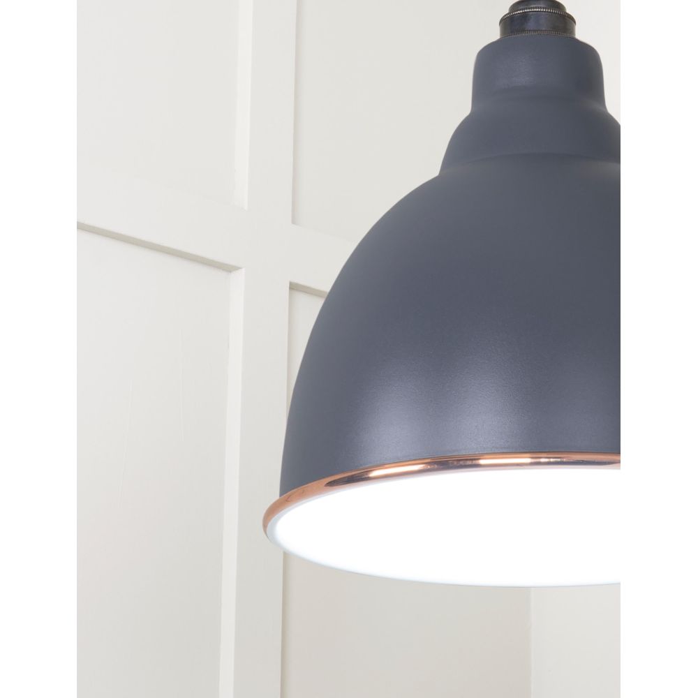 From The Anvil - White Gloss Brindley Pendant in Slate | Sku. 49507SL | Trade Door Handles.