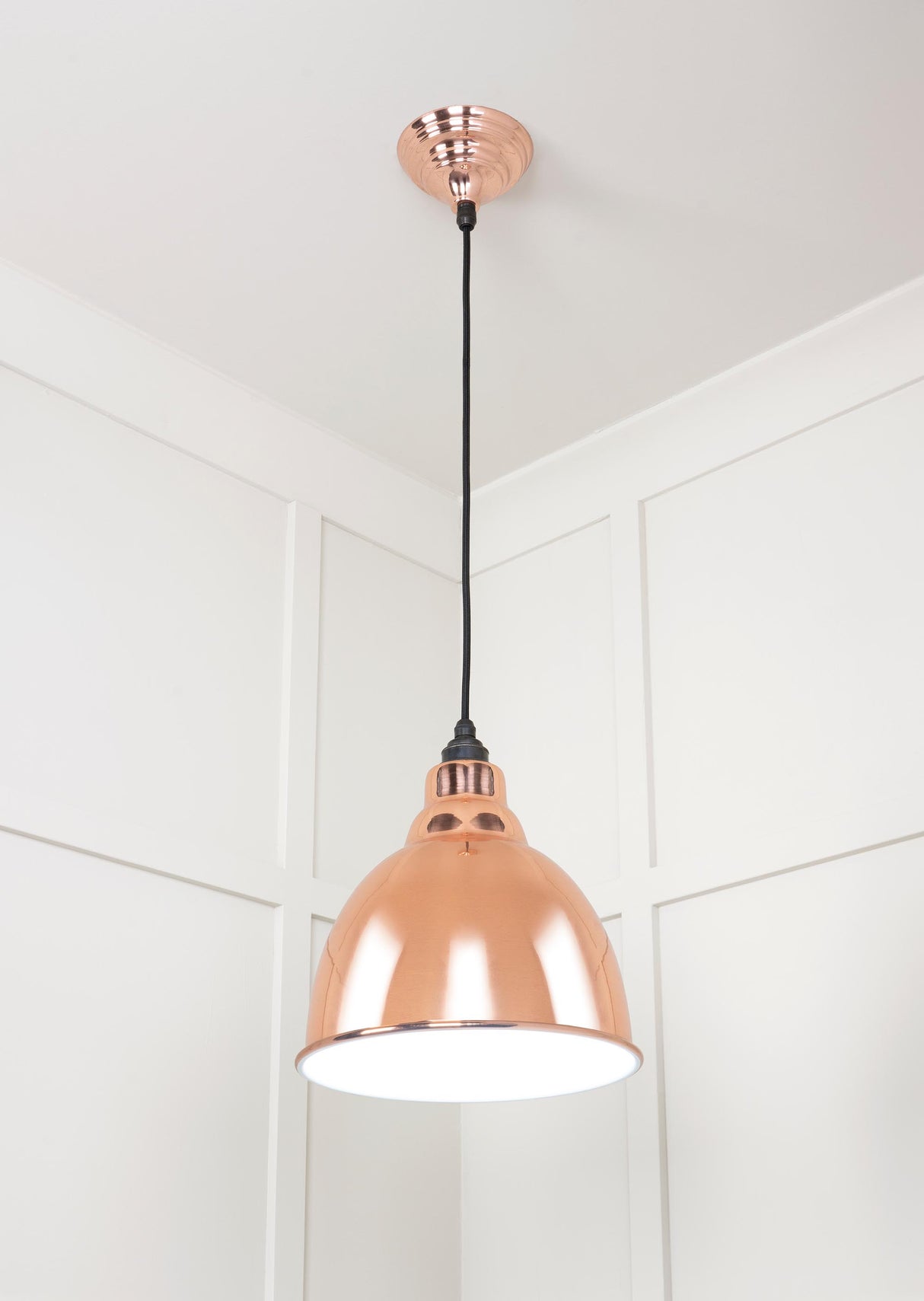 From The Anvil - White Gloss Brindley Pendant in Copper | Sku. 49507 | Trade Door Handles.
