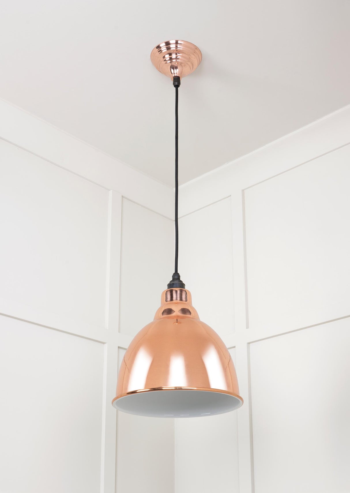 From The Anvil - White Gloss Brindley Pendant in Copper | Sku. 49507 | Trade Door Handles.