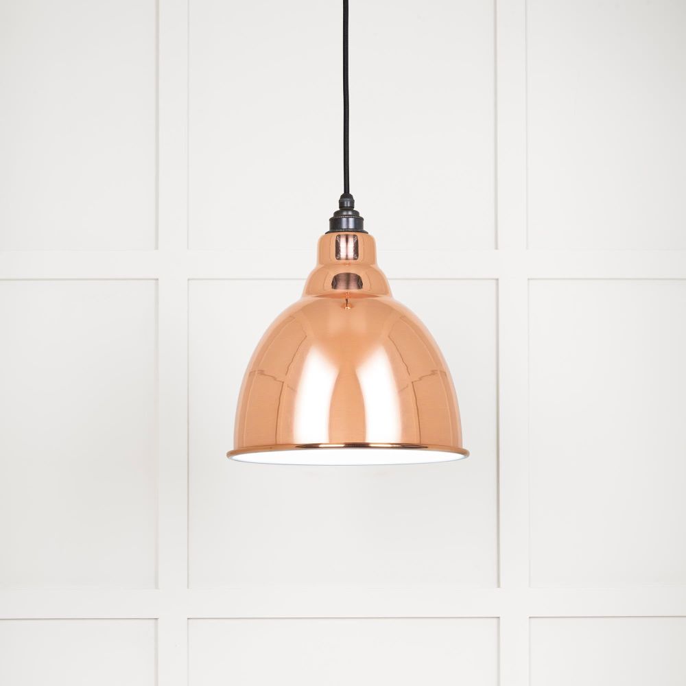 From The Anvil - White Gloss Brindley Pendant in Copper | Sku. 49507 | Trade Door Handles.