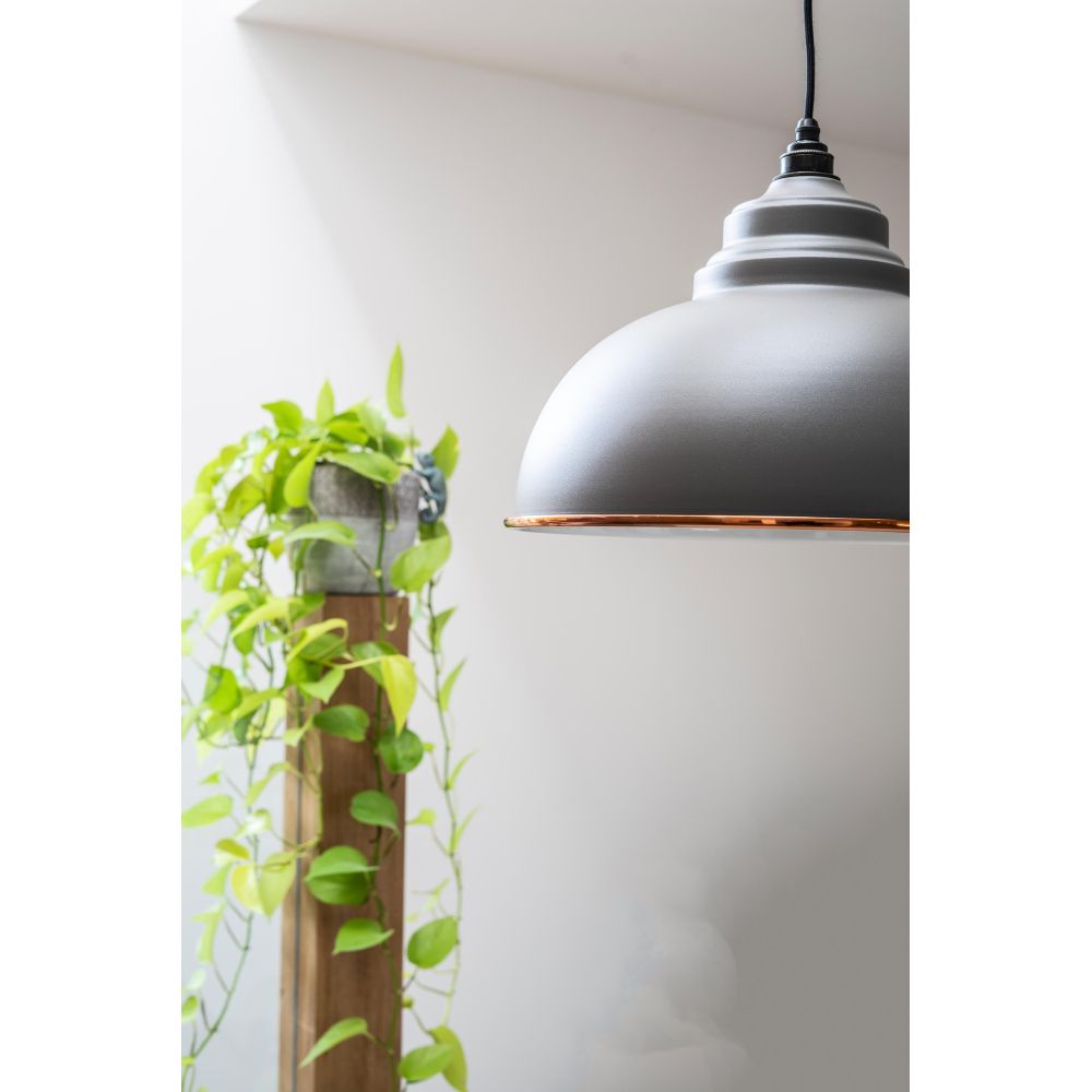 From The Anvil - White Gloss Harborne Pendant in Bluff | Sku. 49508BL | Trade Door Handles.