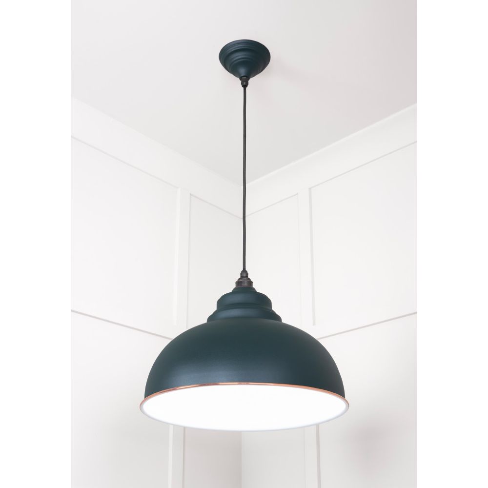 From The Anvil - White Gloss Harborne Pendant in Dingle | Sku. 49508DI | Trade Door Handles.