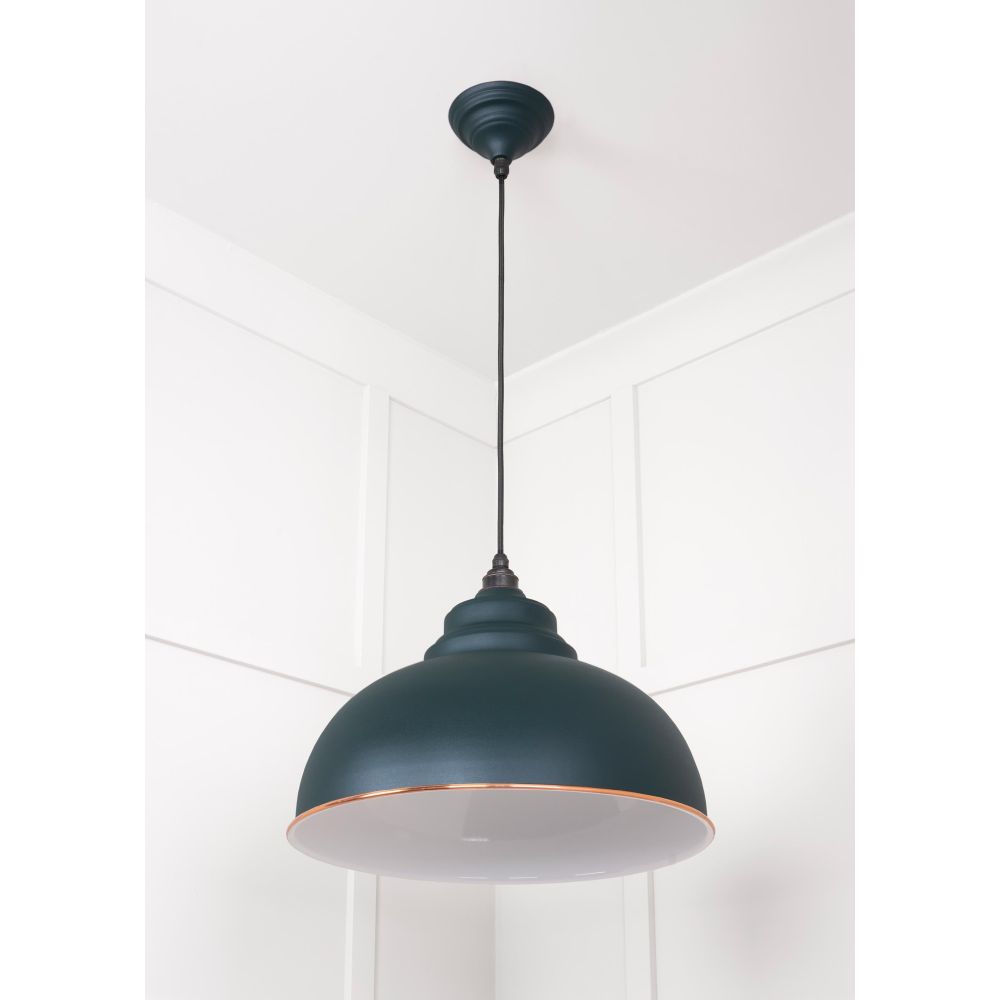 From The Anvil - White Gloss Harborne Pendant in Dingle | Sku. 49508DI | Trade Door Handles.
