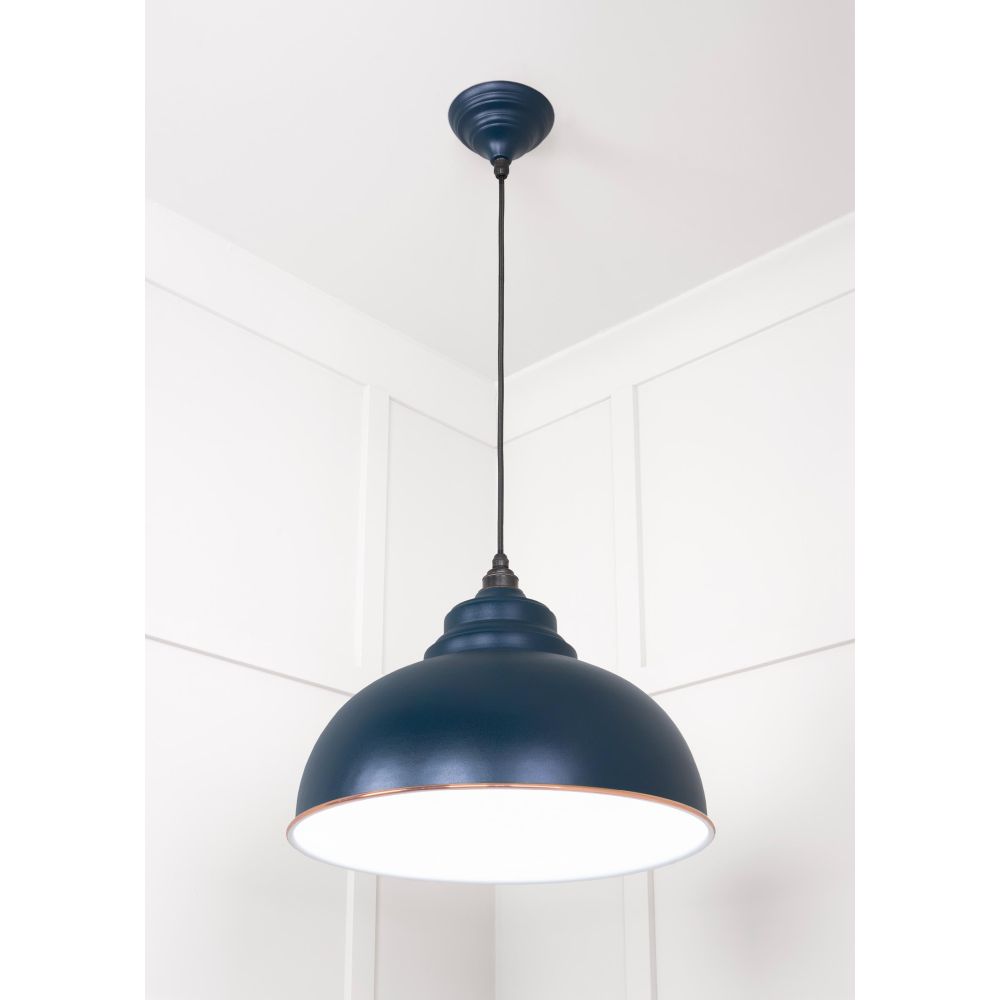 From The Anvil - White Gloss Harborne Pendant in Dusk | Sku. 49508DU | Trade Door Handles.