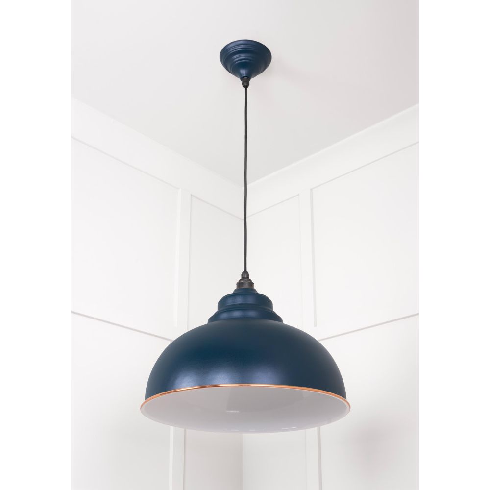 From The Anvil - White Gloss Harborne Pendant in Dusk | Sku. 49508DU | Trade Door Handles.