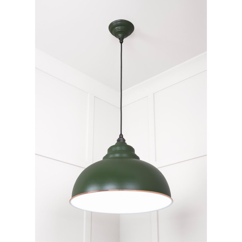 From The Anvil - White Gloss Harborne Pendant in Heath | Sku. 49508H | Trade Door Handles.