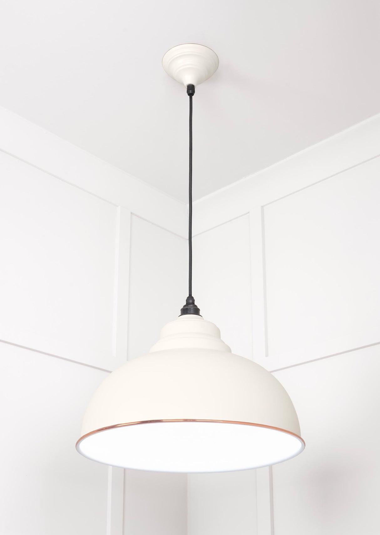 From The Anvil - White Gloss Harborne Pendant in Teasel | Sku. 49508TE | Trade Door Handles.
