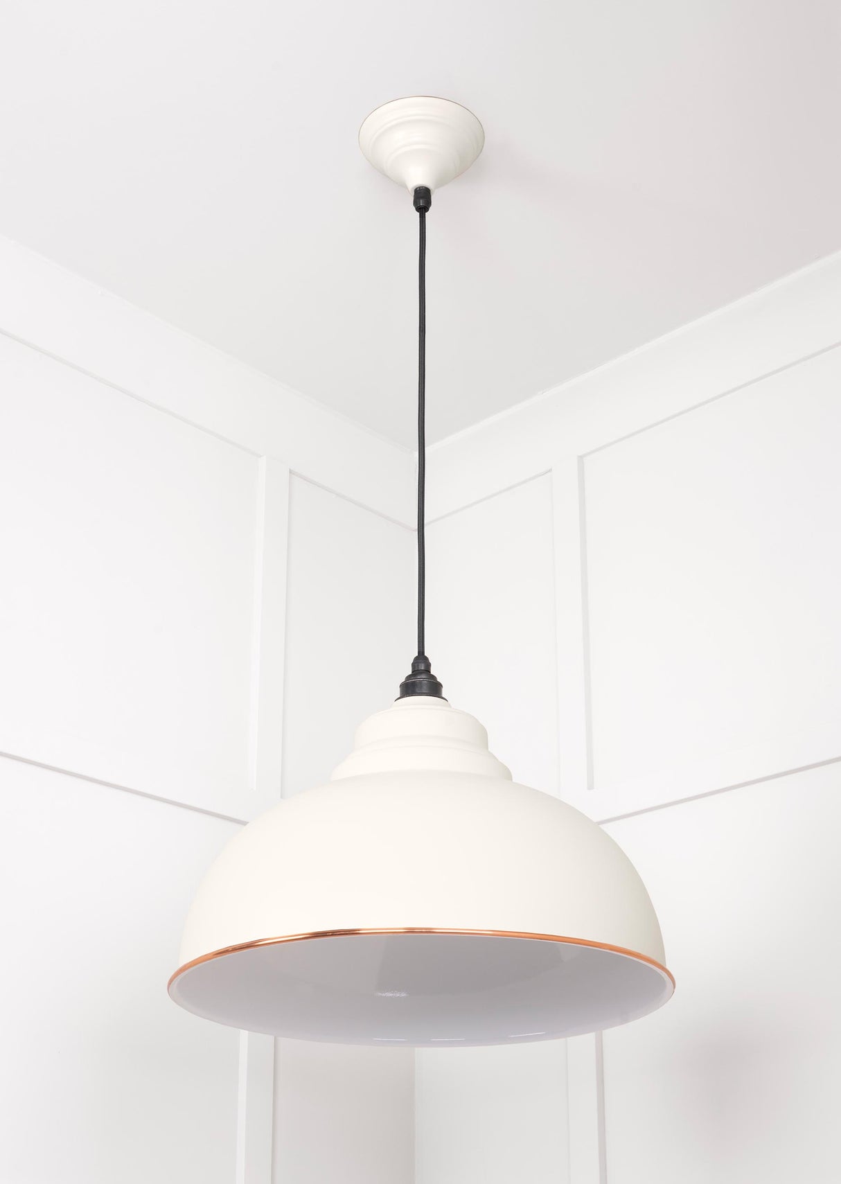 From The Anvil - White Gloss Harborne Pendant in Teasel | Sku. 49508TE | Trade Door Handles.
