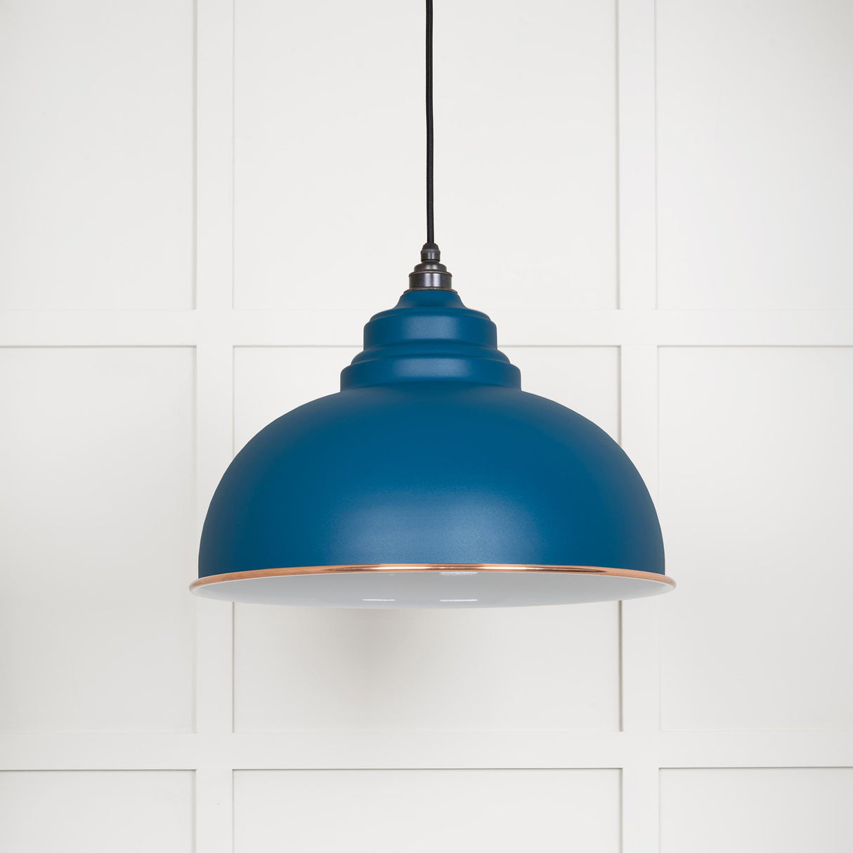 From The Anvil - White Gloss Harborne Pendant in Upstream | Sku. 49508U | Trade Door Handles.