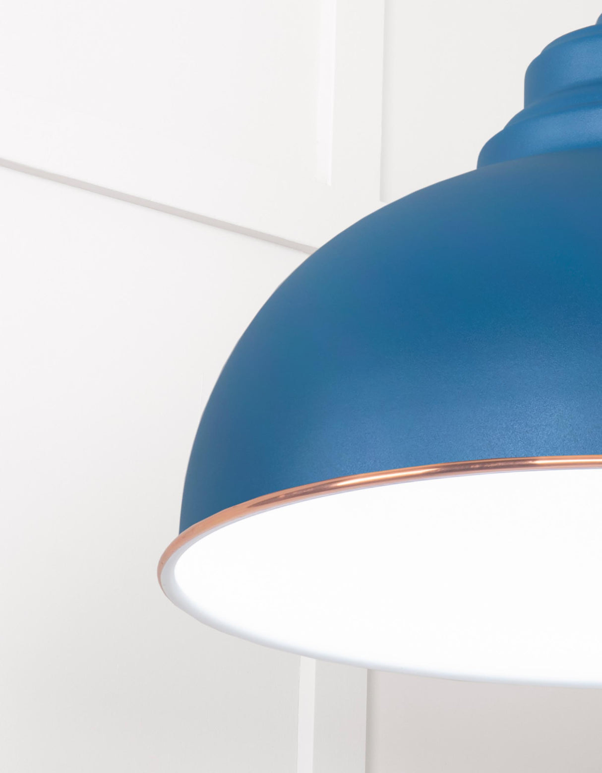 From The Anvil - White Gloss Harborne Pendant in Upstream | Sku. 49508U | Trade Door Handles.