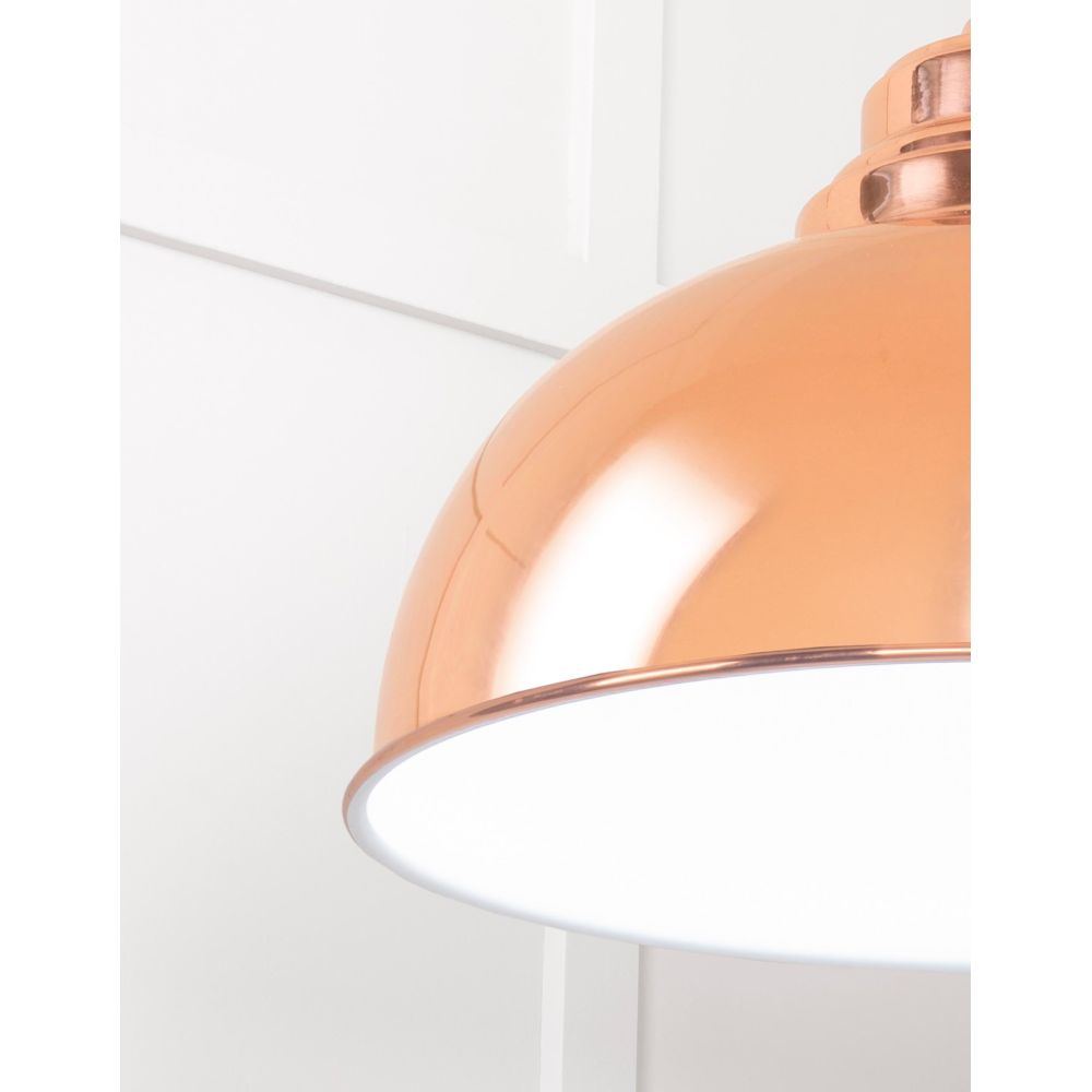 From The Anvil - White Gloss Harborne Pendant in Copper | Sku. 49508 | Trade Door Handles.