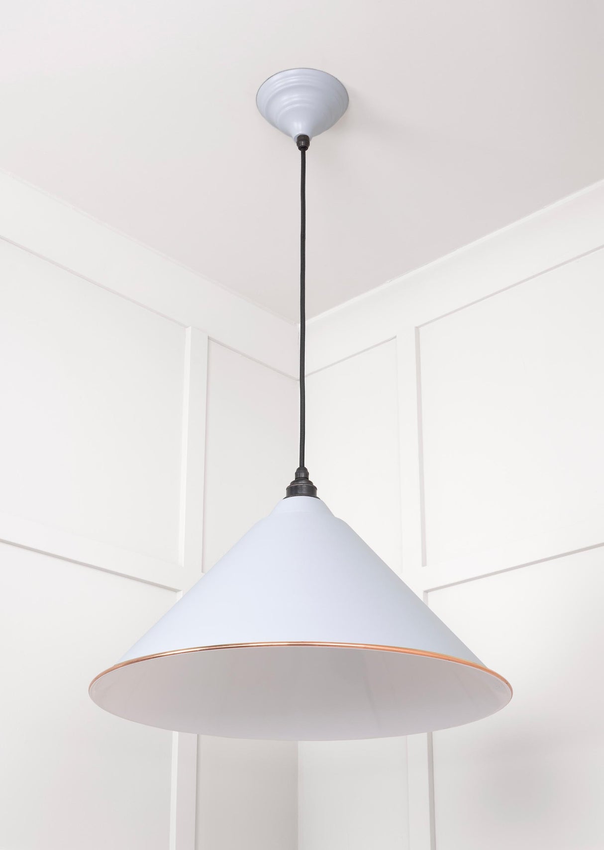 From The Anvil - White Gloss Hockley Pendant in Birch | Sku. 49510BI | Trade Door Handles.