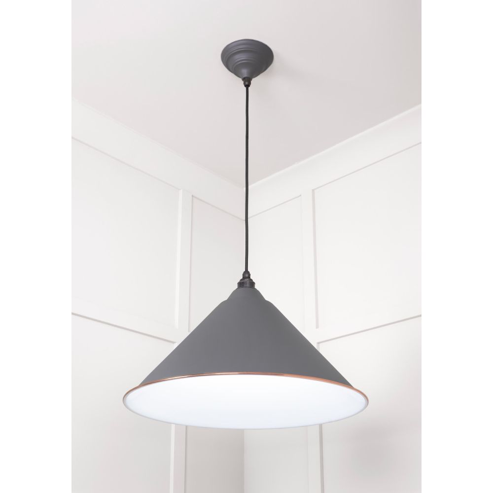 From The Anvil - White Gloss Hockley Pendant in Bluff | Sku. 49510BL | Trade Door Handles.