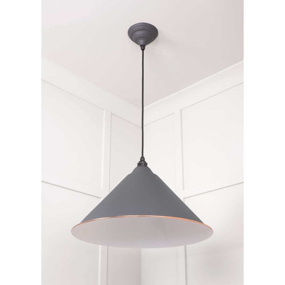 From The Anvil - White Gloss Hockley Pendant in Bluff | Sku. 49510BL | Trade Door Handles.