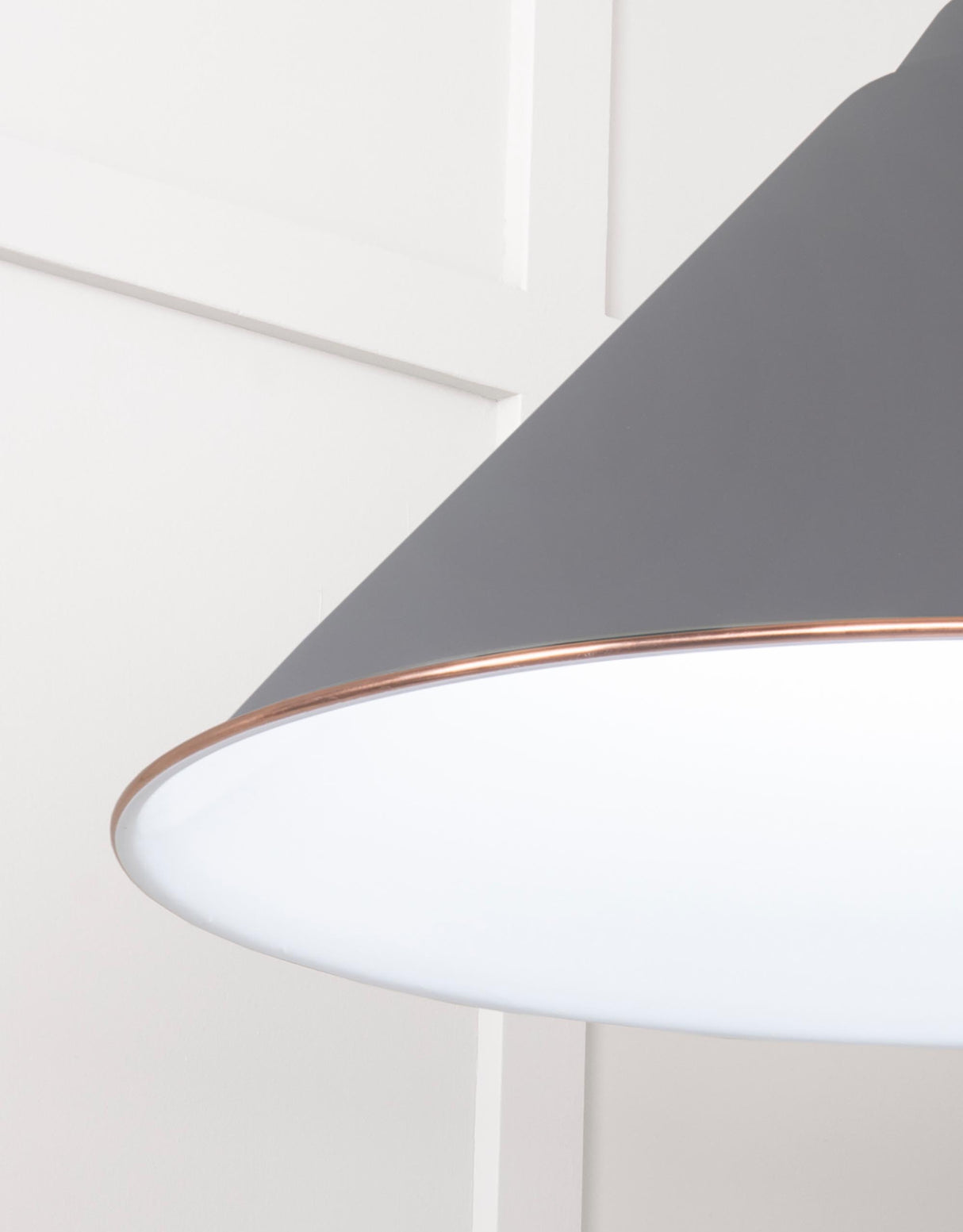 From The Anvil - White Gloss Hockley Pendant in Bluff | Sku. 49510BL | Trade Door Handles.