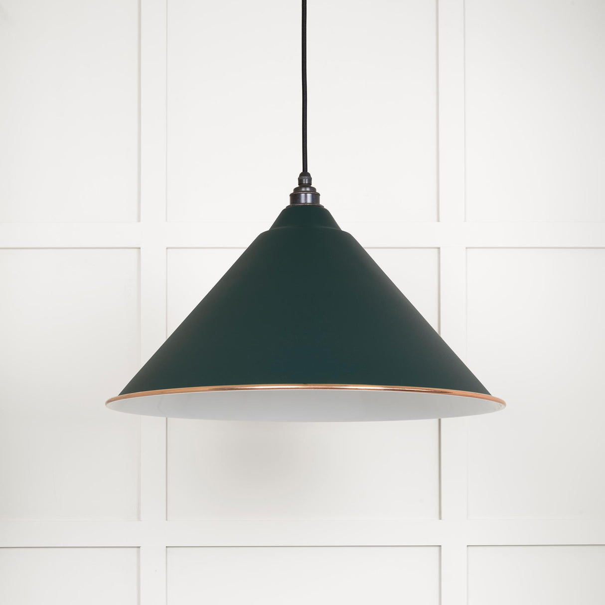 From The Anvil - White Gloss Hockley Pendant in Dingle | Sku. 49510DI | Trade Door Handles.
