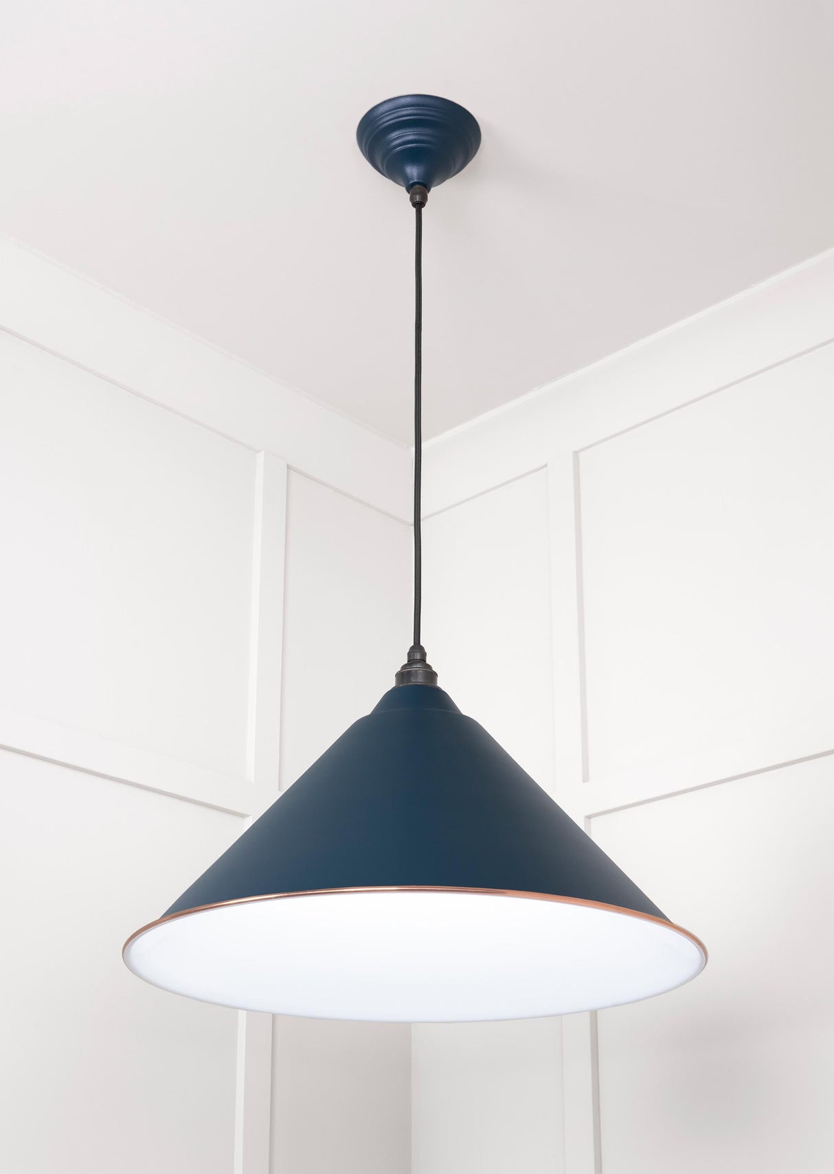 From The Anvil - White Gloss Hockley Pendant in Dusk | Sku. 49510DU | Trade Door Handles.